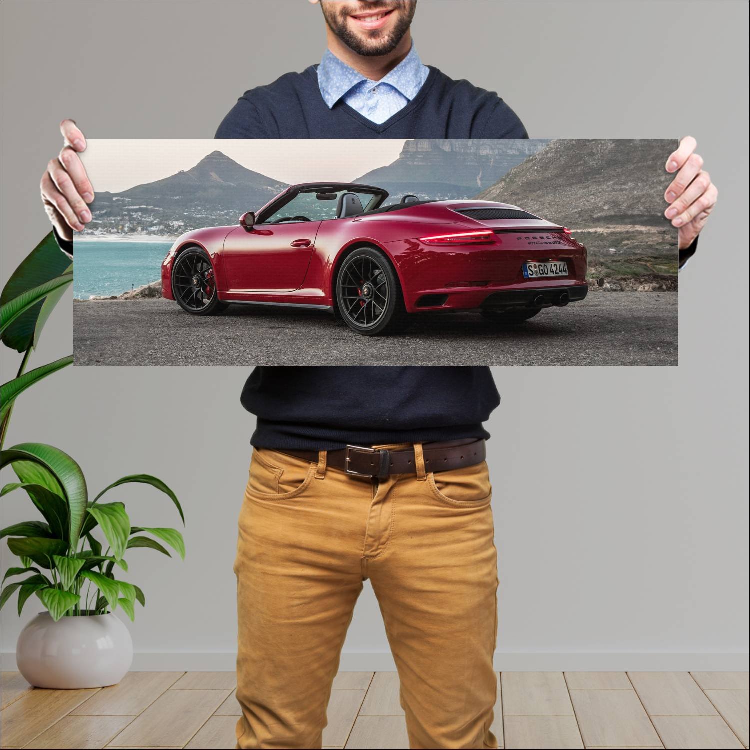Cuadro grande 30x80cm 2017 porsche 911 carrera gts 69 Porsche