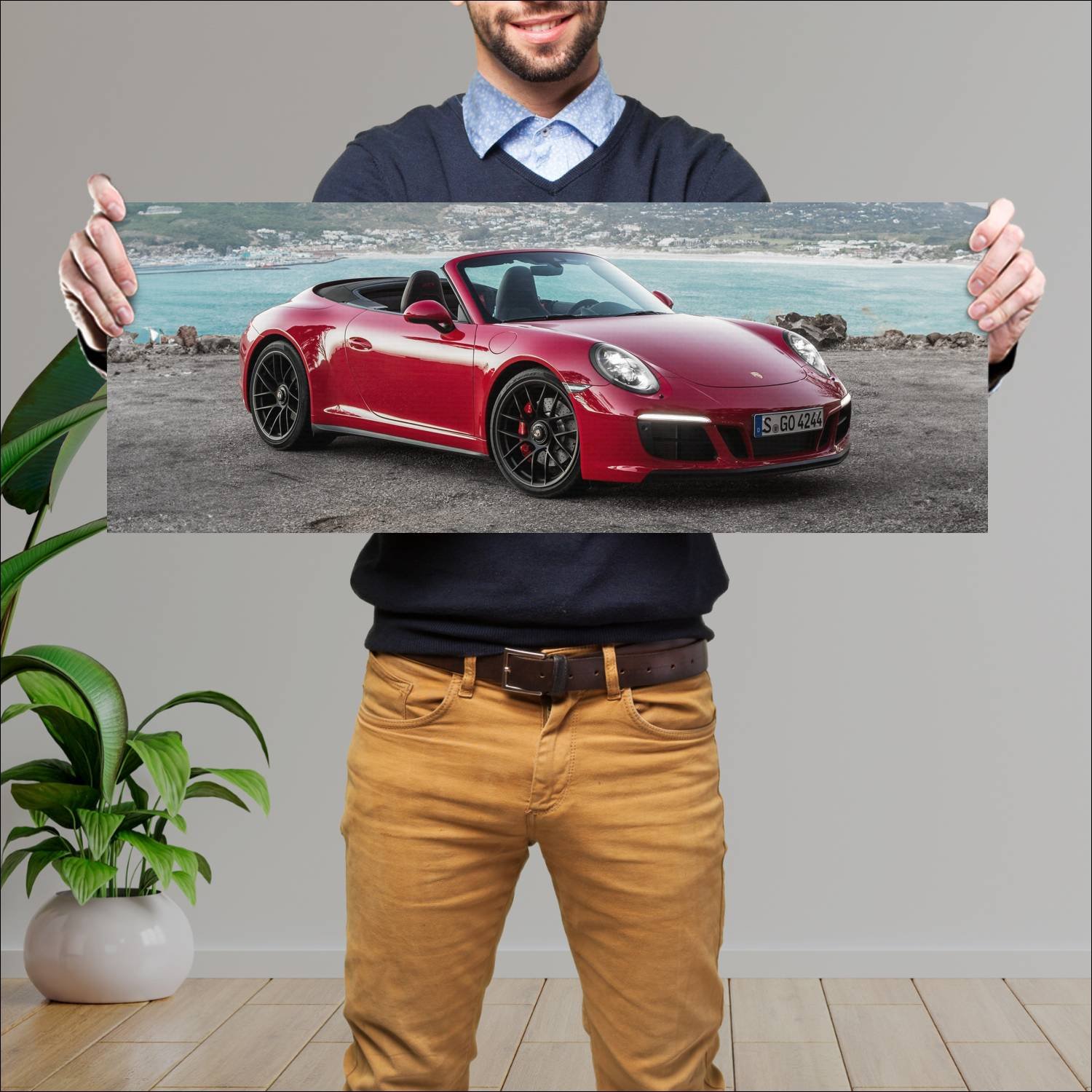Cuadro grande 30x80cm 2017 porsche 911 carrera gts 70 Porsche