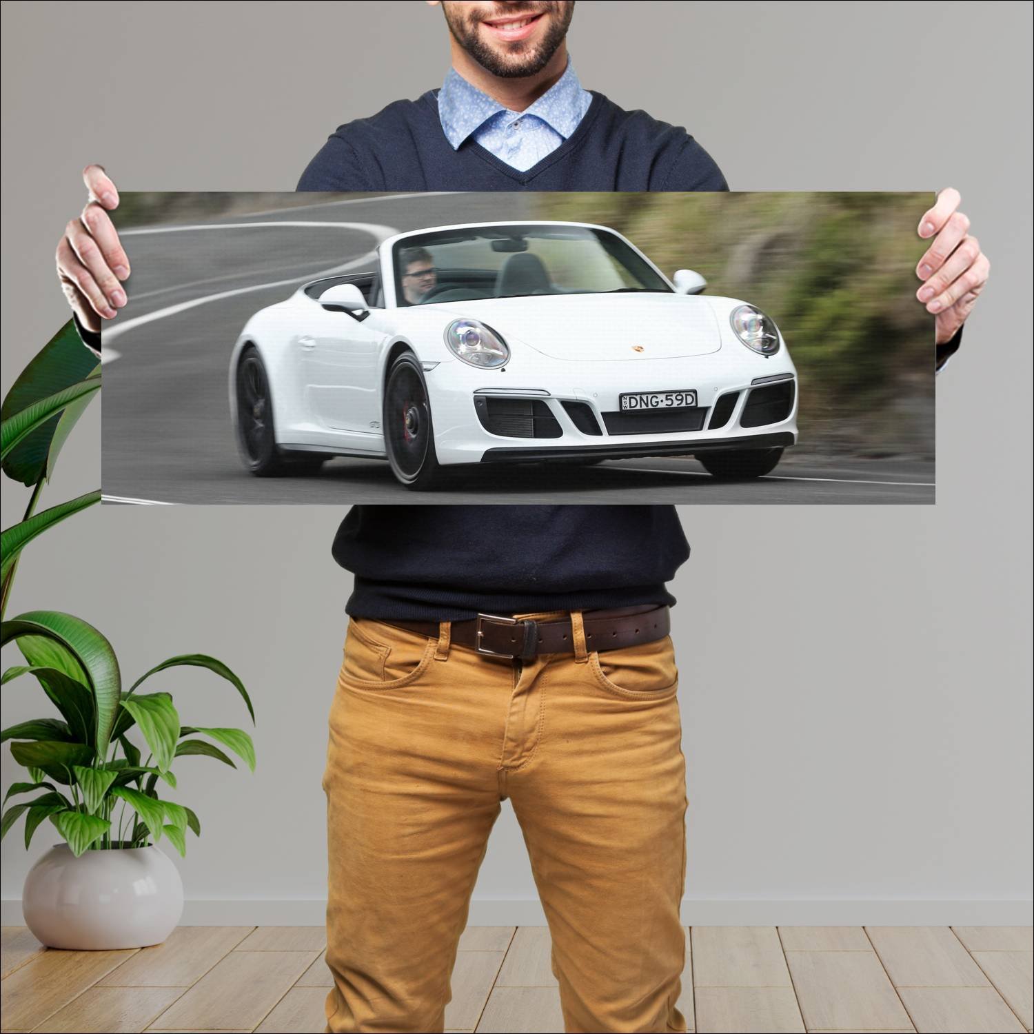 Cuadro grande 30x80cm 2017 porsche 911 carrera gts 71 Porsche