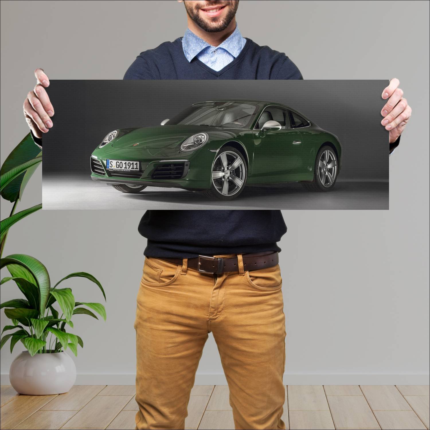 Cuadro grande 30x80cm 2017 porsche 911 carrera s o 73 Porsche