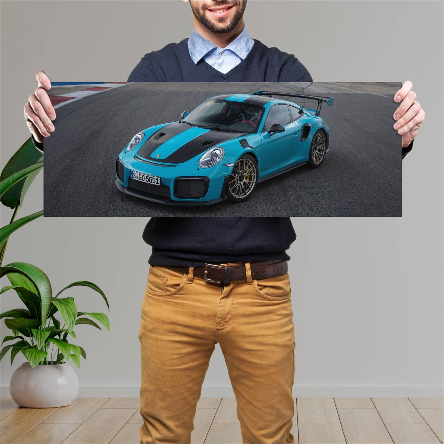 Cuadro grande 30x80cm 2017 porsche 911 gt2 rs 7436 79 Porsche