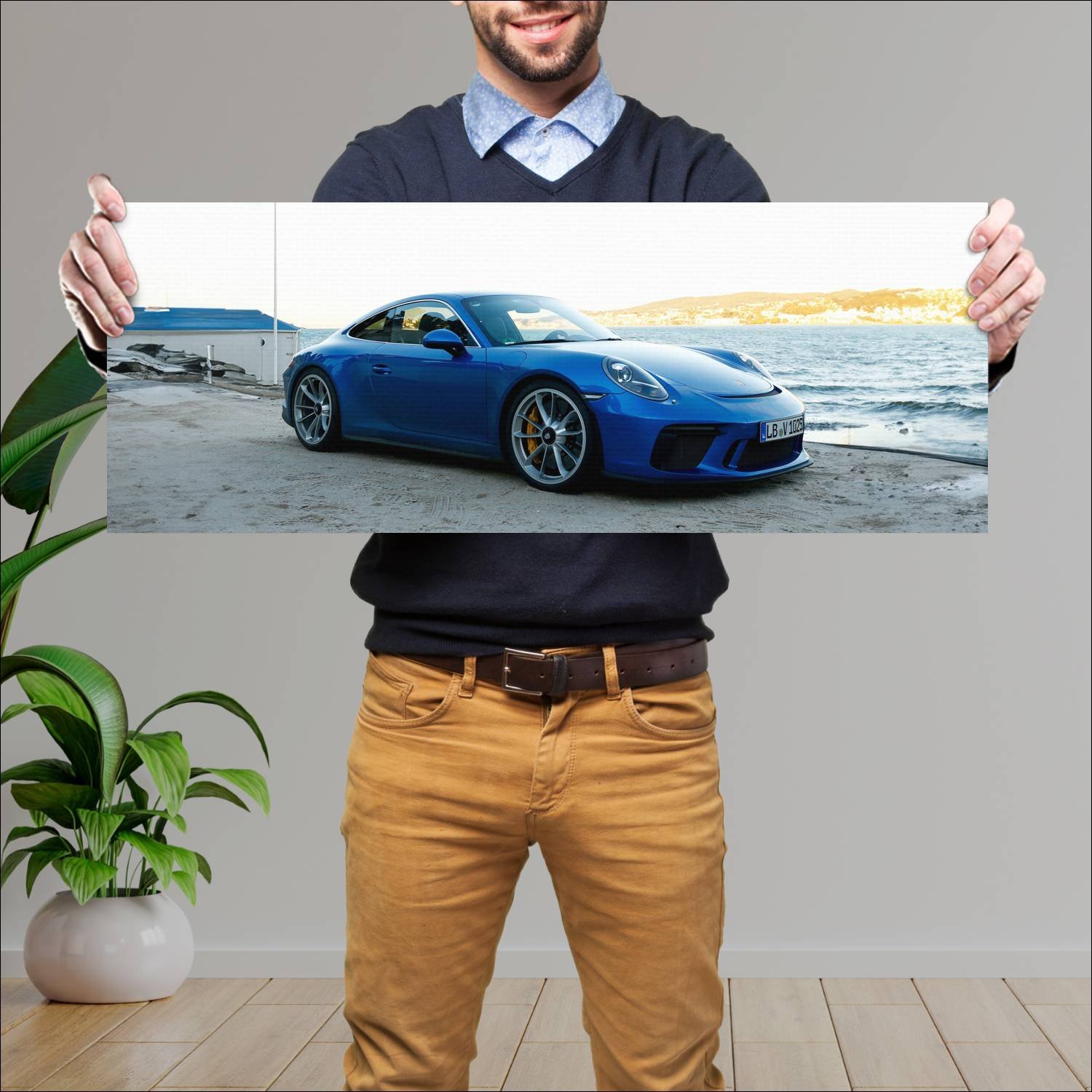 Cuadro grande 30x80cm 2017 porsche 911 gt3 touring 85 Porsche