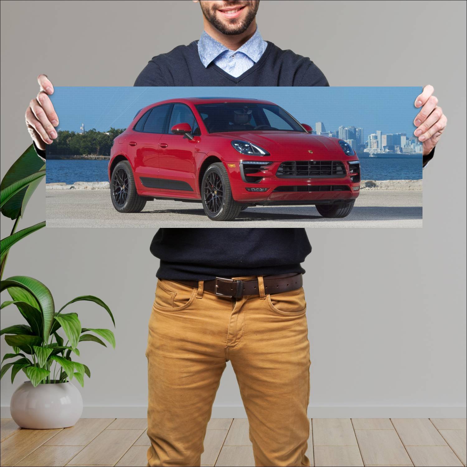 Cuadro grande 30x80cm 2017 porsche macan gts us 49 118 Porsche
