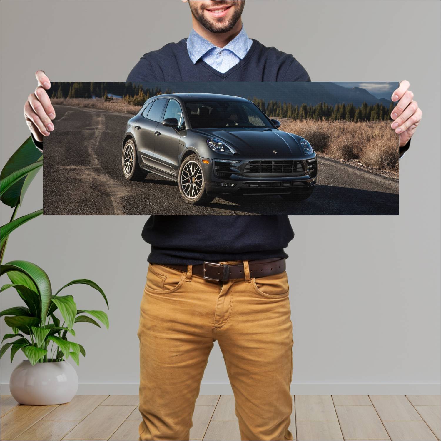 Cuadro grande 30x80cm 2017 porsche macan gts us 49 119 Porsche