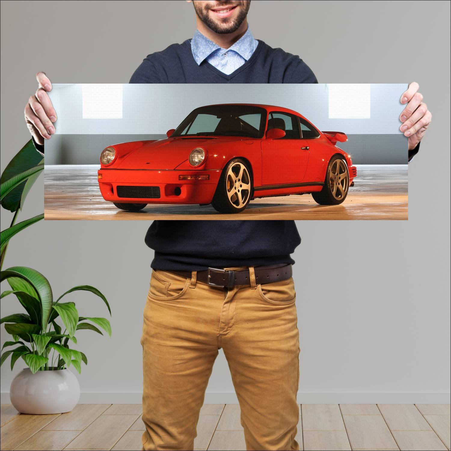 Cuadro grande 30x80cm 2017 ruf scr 4 2 auto 138 Porsche