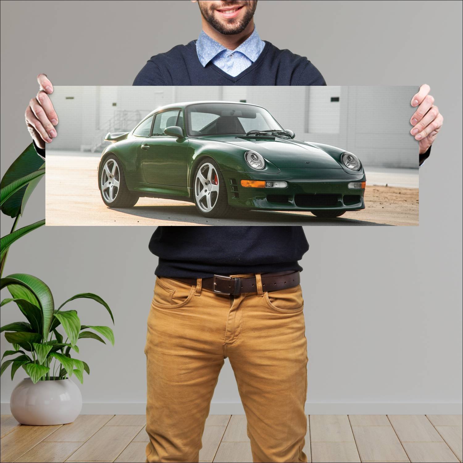Cuadro grande 30x80cm 2017 ruf turbo r limited us 139 Porsche