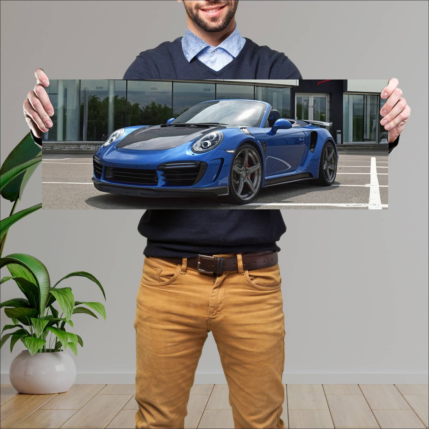Cuadro grande 30x80cm 2017 topcar stinger gtr cabr 144 Porsche