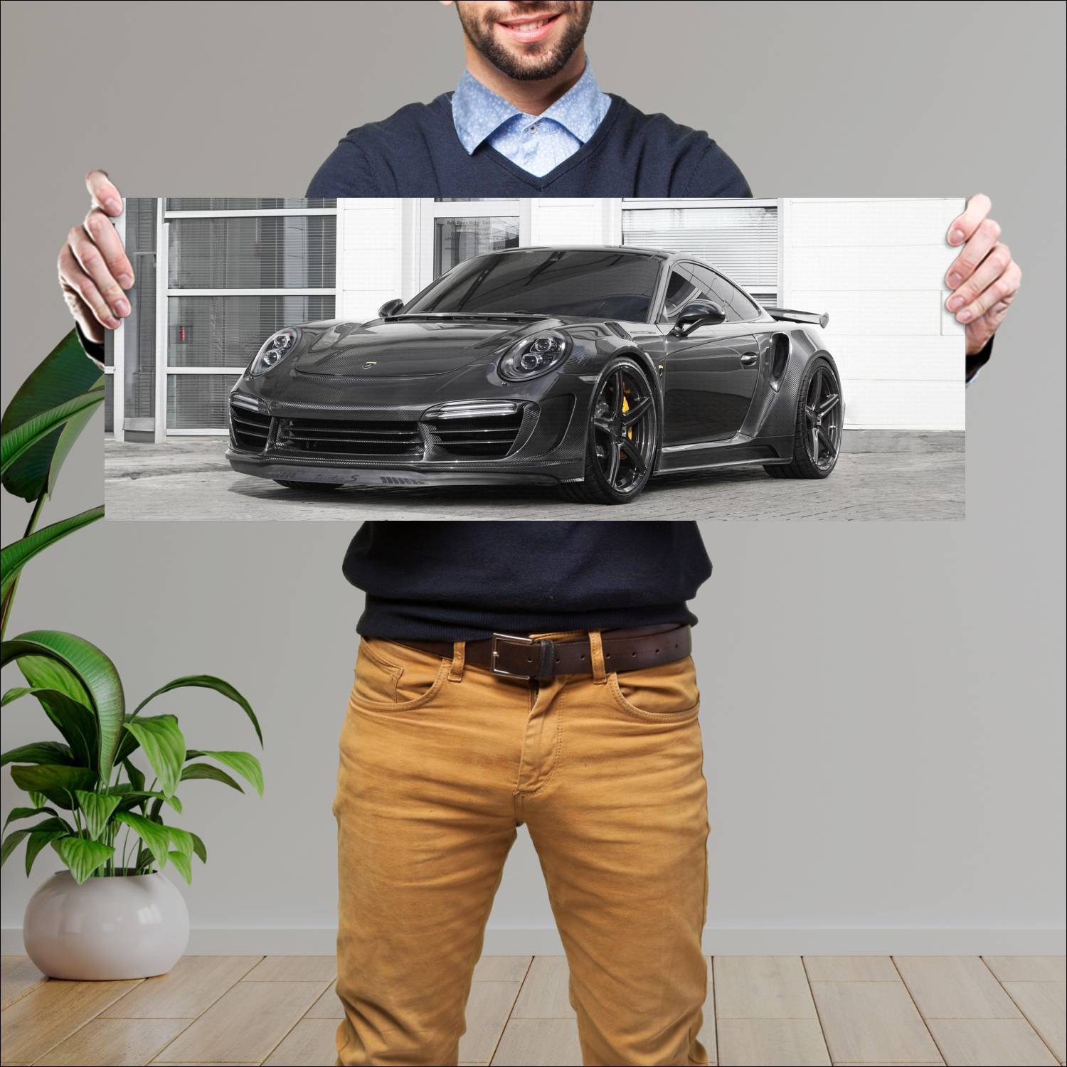 Cuadro grande 30x80cm 2017 topcar stinger gtr carb 145 Porsche