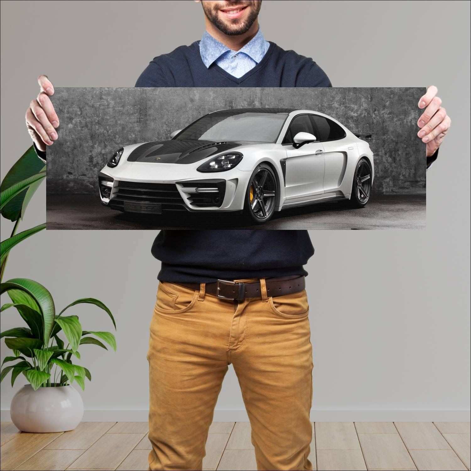 Cuadro grande 30x80cm 2017 topcar stingray gtr 114 147 Porsche