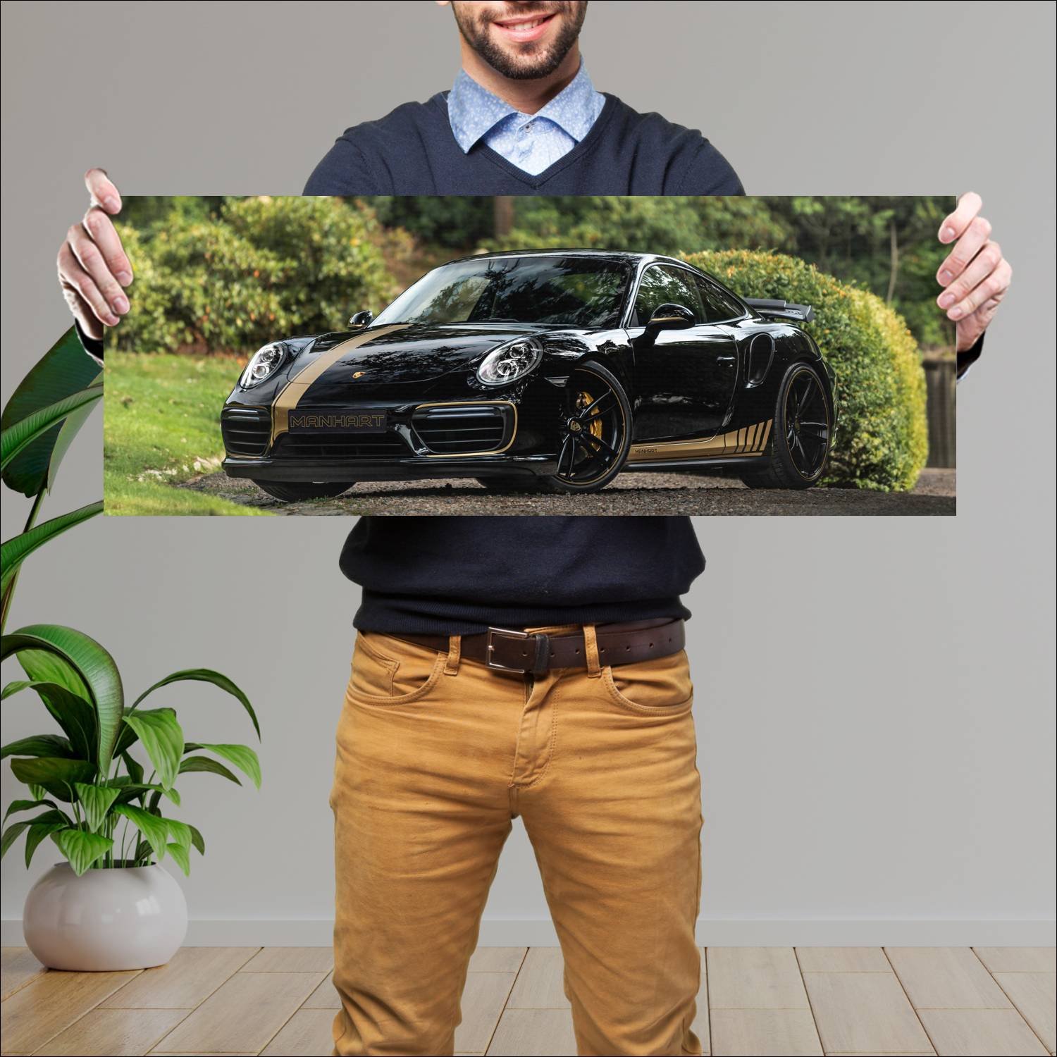 Cuadro grande 30x80cm 2018 manhart tr 700 auto 148 Porsche