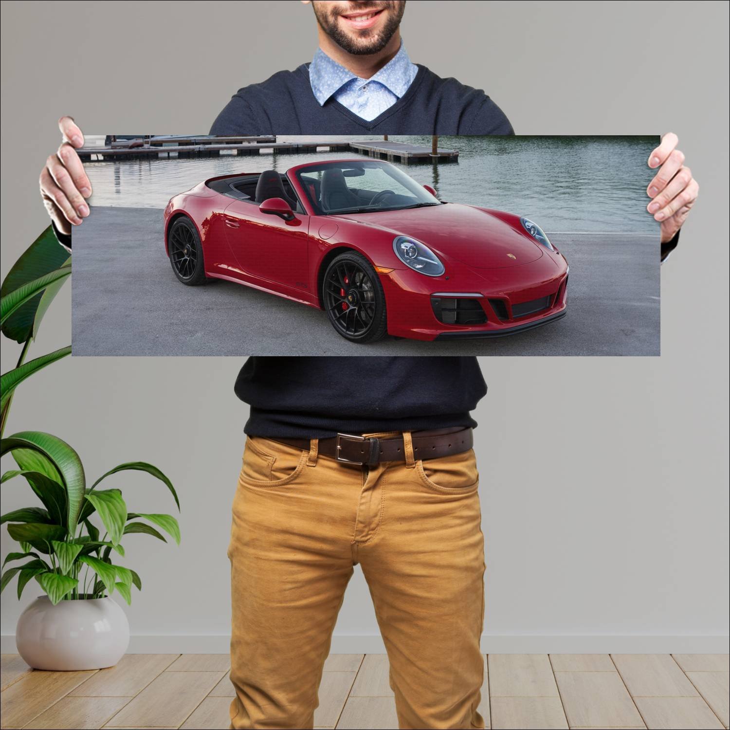 Cuadro grande 30x80cm 2018 porsche 911 carrera gts 157 Porsche
