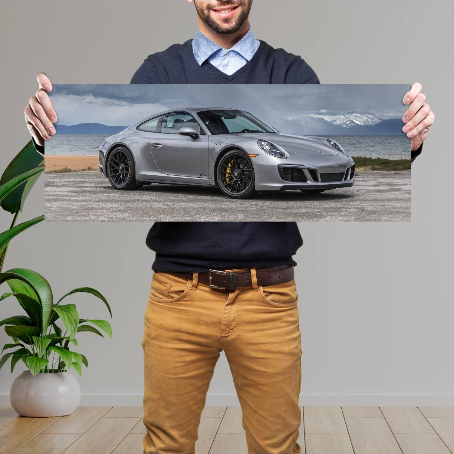 Cuadro grande 30x80cm 2018 porsche 911 carrera gts 158 Porsche