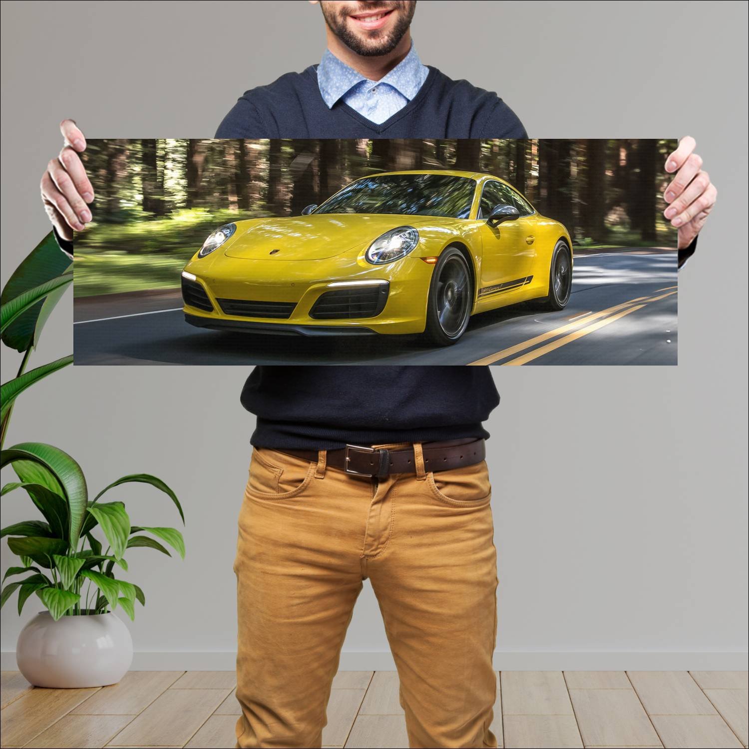 Cuadro grande 30x80cm 2018 porsche 911 carrera t u 164 Porsche