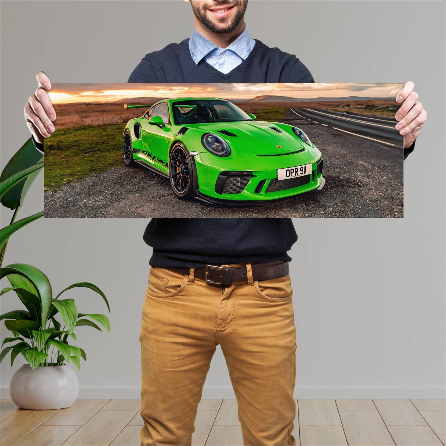 Cuadro grande 30x80cm 2018 porsche 911 gt3 rs uk 8 175 Porsche