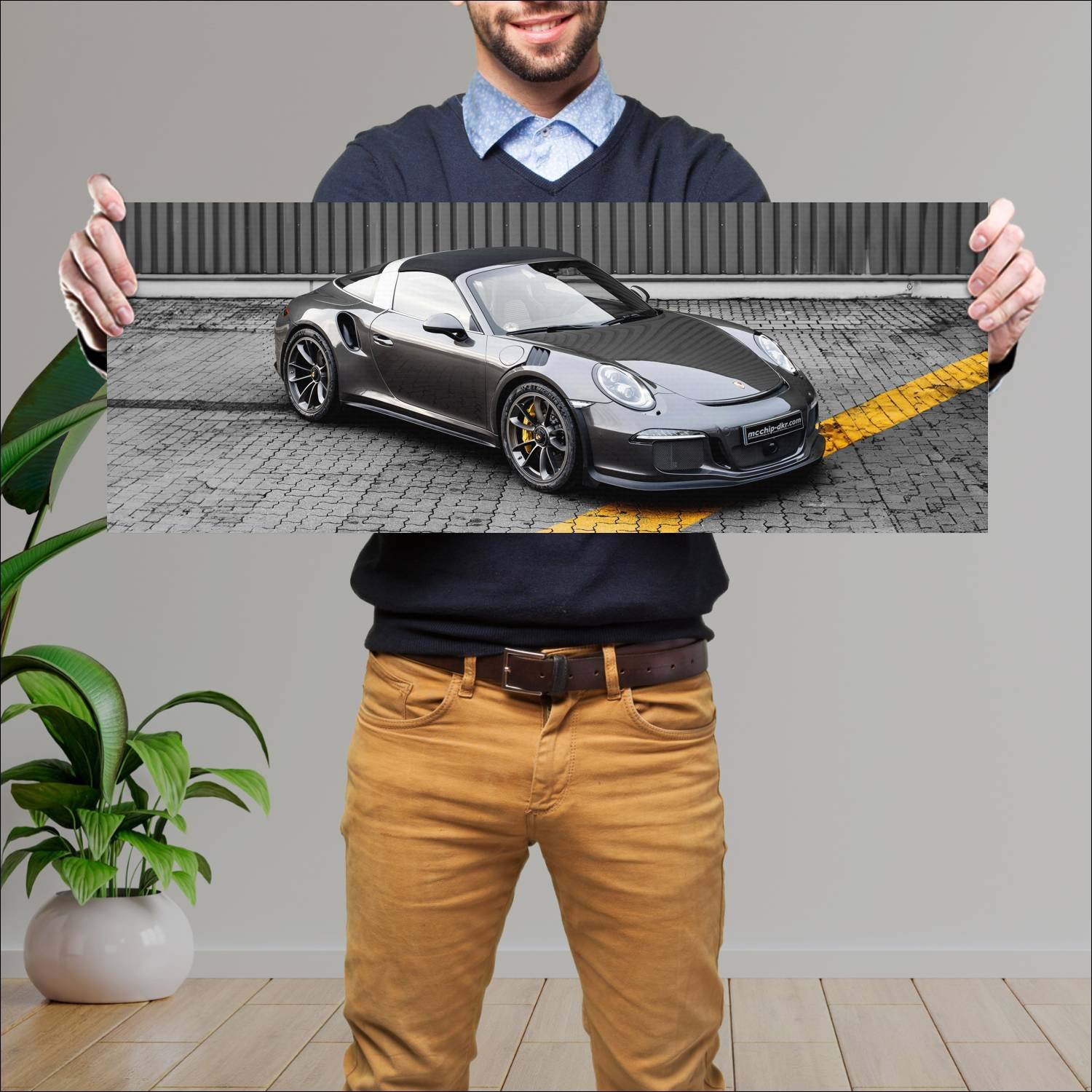 Cuadro grande 30x80cm 2018 porsche 911 targa gts b 181 Porsche