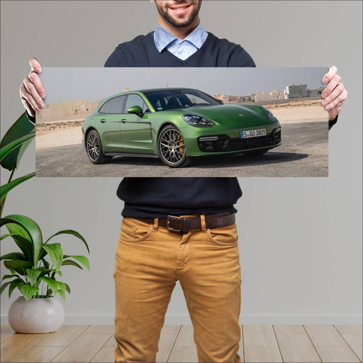 Cuadro grande 30x80cm 2018 porsche panamera gts sp 212 Porsche