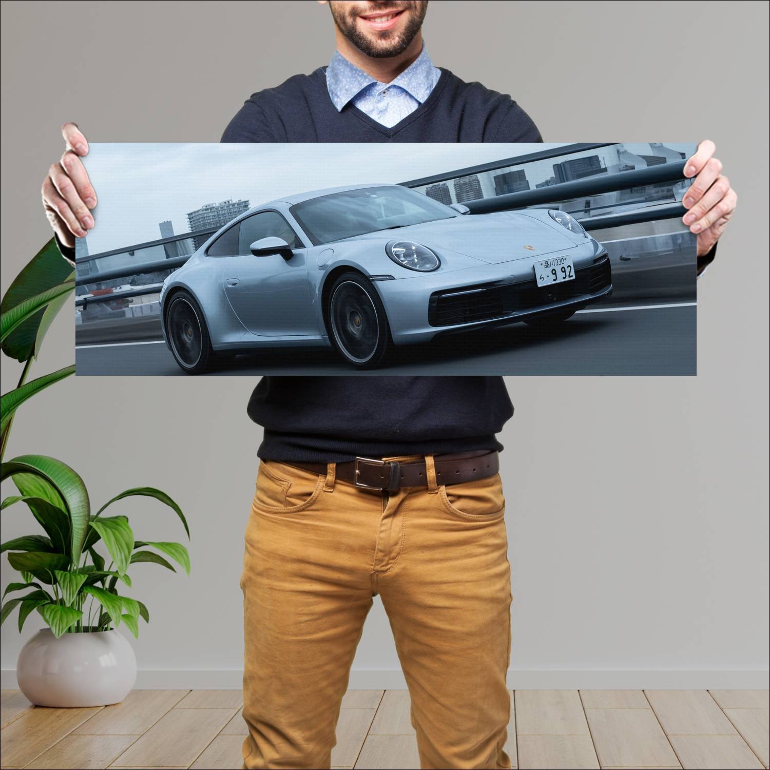 Cuadro grande 30x80cm 2019 porsche 911 carrera jp 246 Porsche