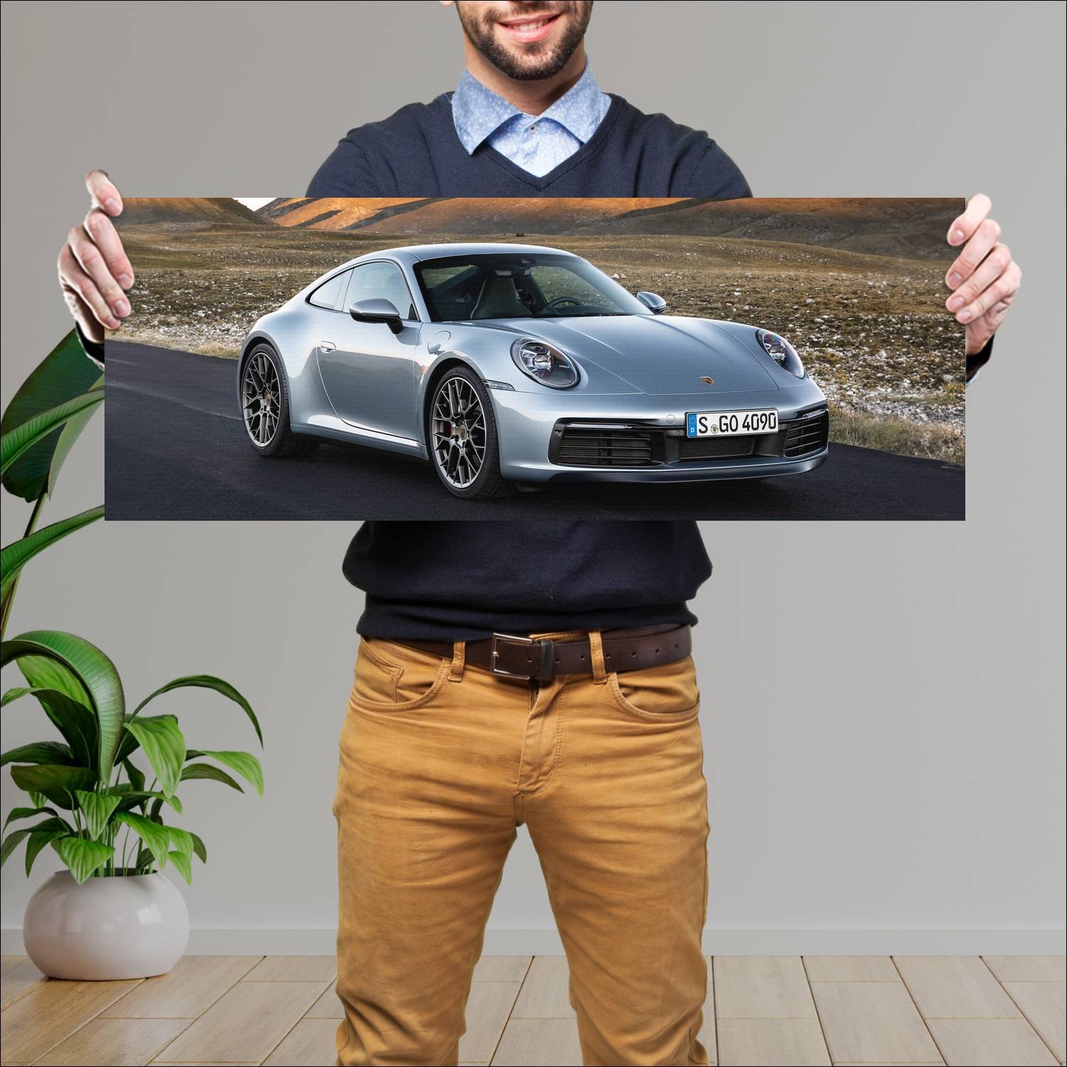 Cuadro grande 30x80cm 2019 porsche 911 carrera s 8 249 Porsche