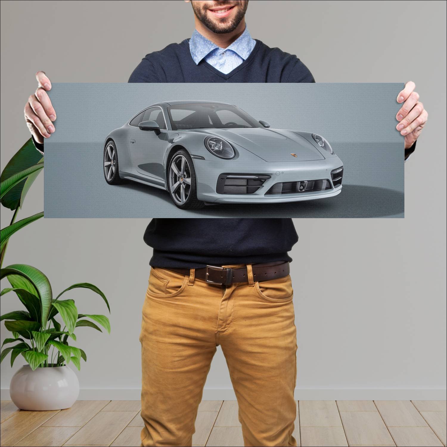 Cuadro grande 30x80cm 2019 porsche 911 carrera s b 251 Porsche