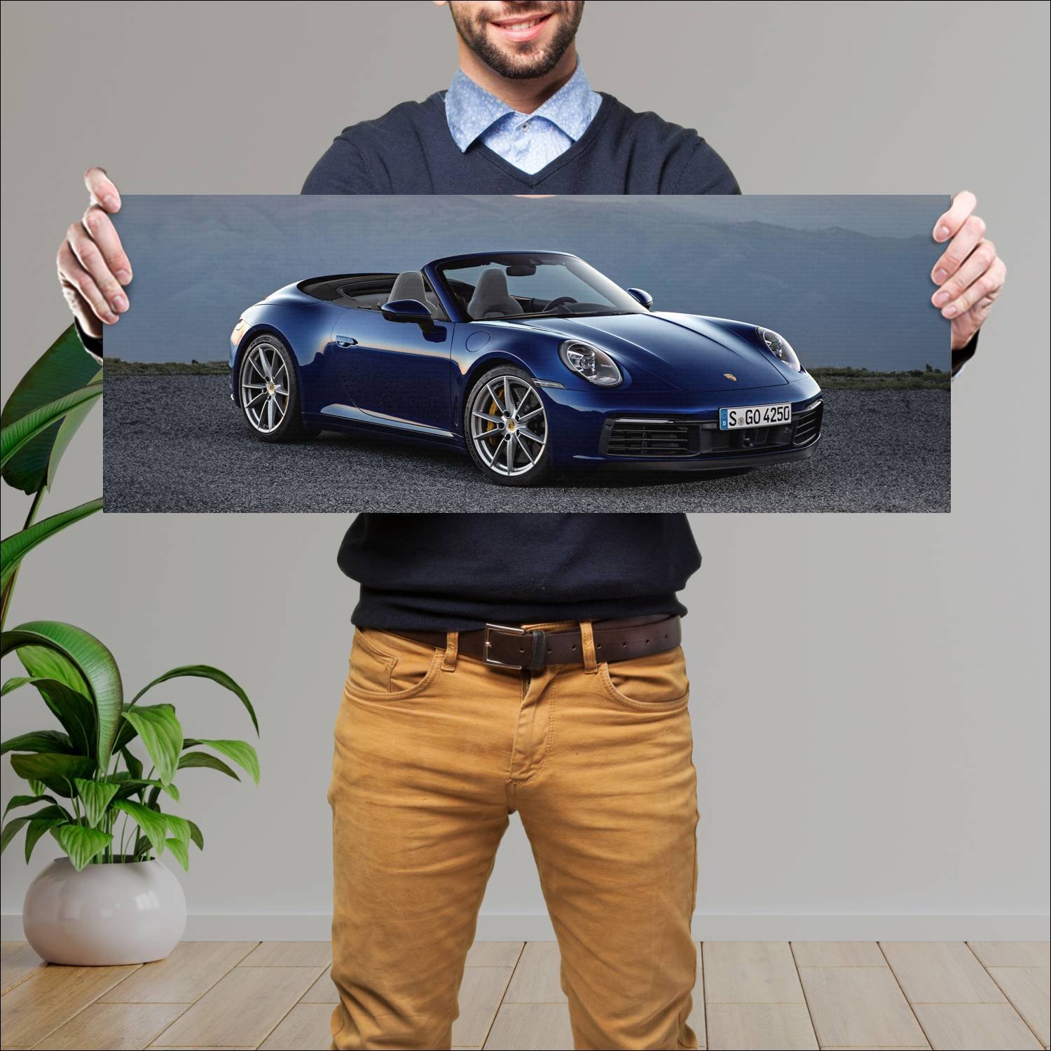 Cuadro grande 30x80cm 2019 porsche 911 carrera s c 254 Porsche