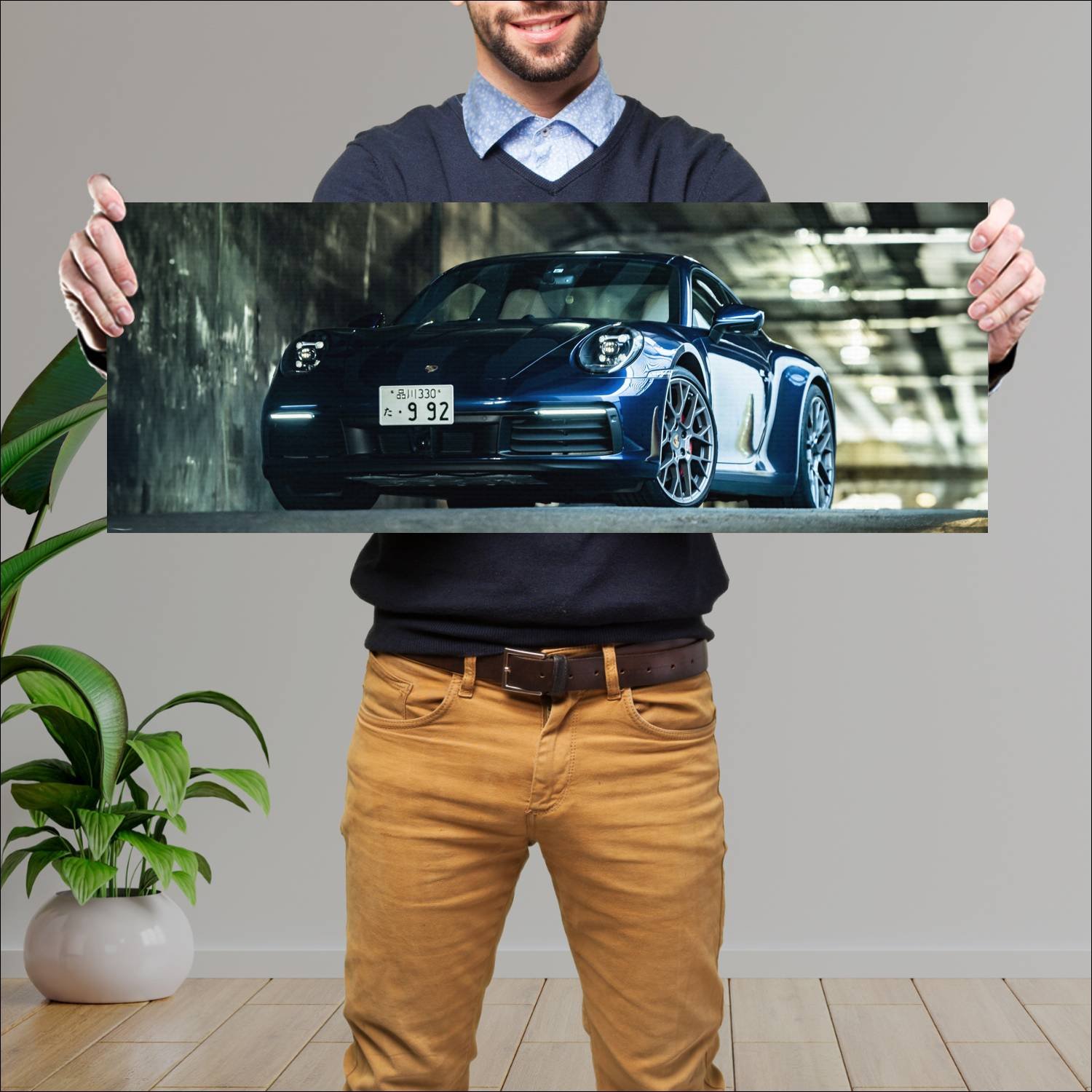 Cuadro grande 30x80cm 2019 porsche 911 carrera s j 256 Porsche