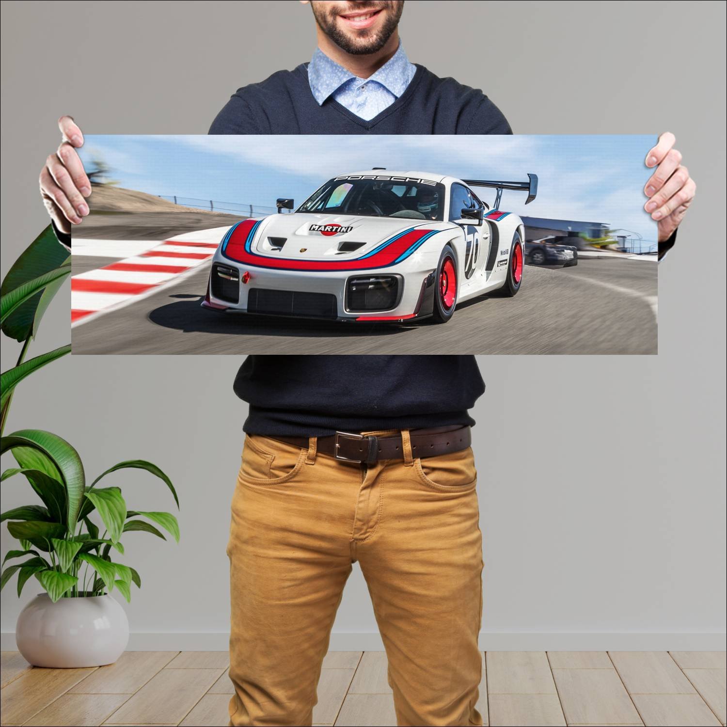 Cuadro grande 30x80cm 2019 porsche 935 auto 272 Porsche