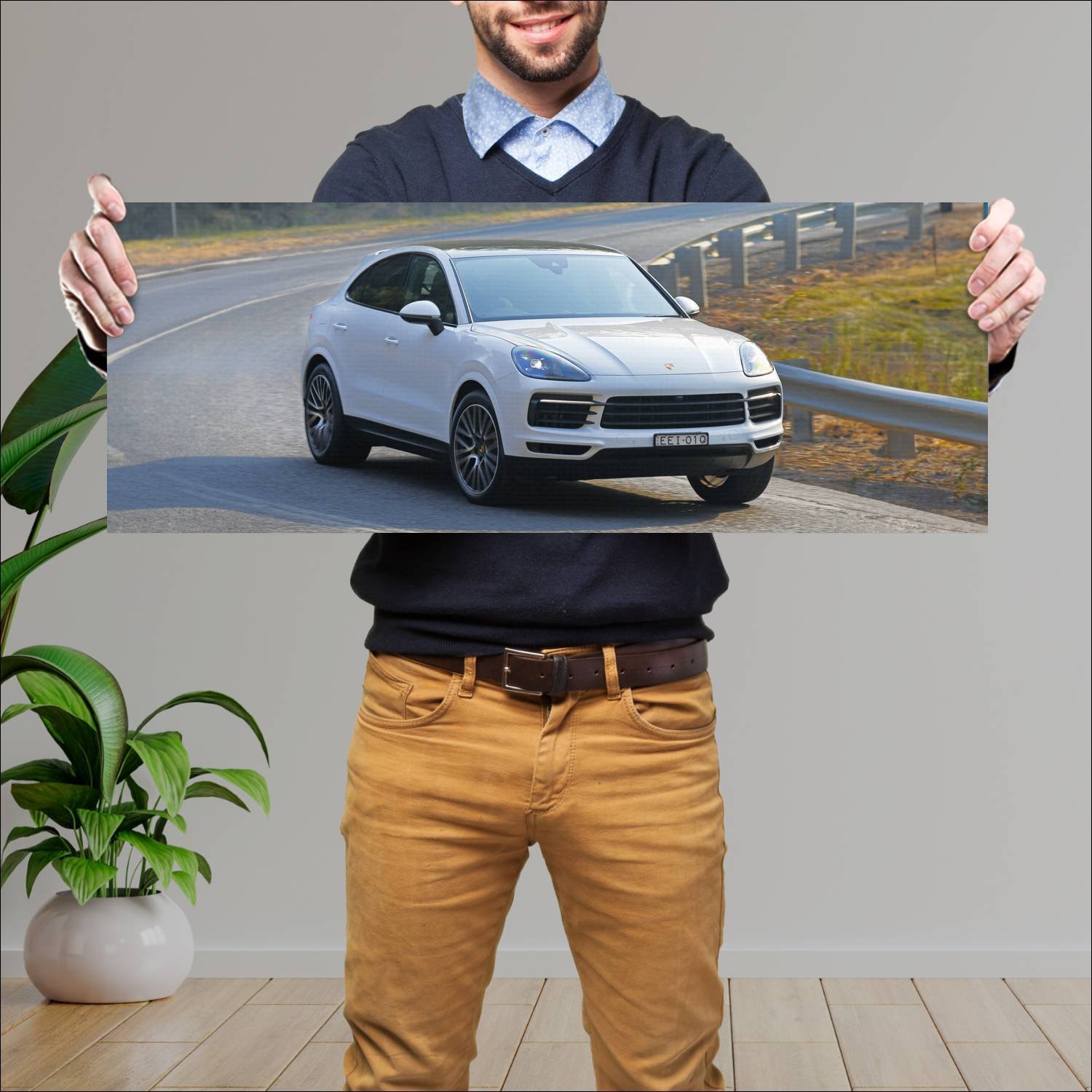 Cuadro grande 30x80cm 2019 porsche cayenne coupe a 276 Porsche