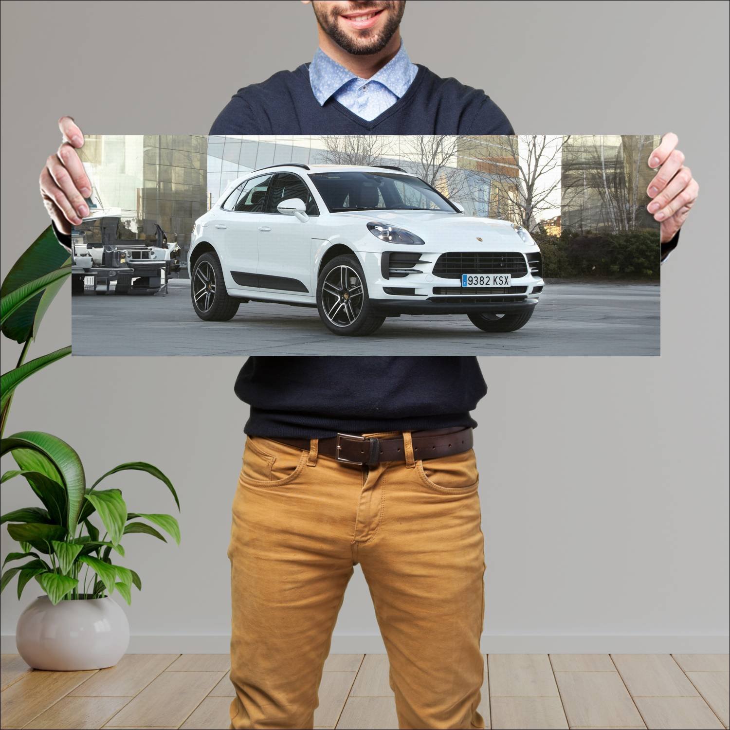 Cuadro grande 30x80cm 2019 porsche macan spirit 89 298 Porsche