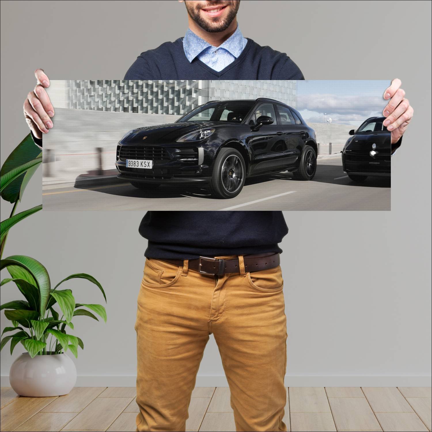 Cuadro grande 30x80cm 2019 porsche macan spirit 89 299 Porsche
