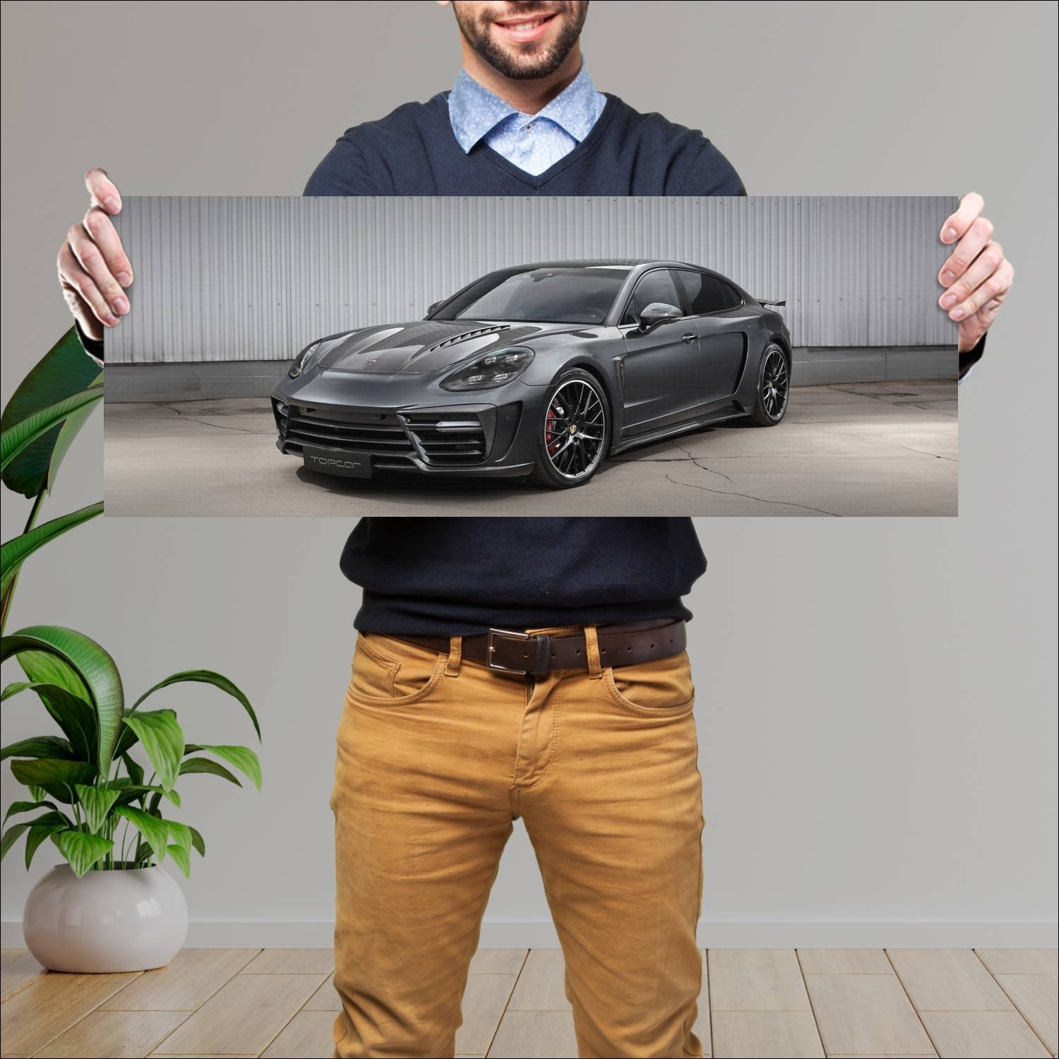 Cuadro grande 30x80cm 2019 porsche panamera gtr ed 306 Porsche