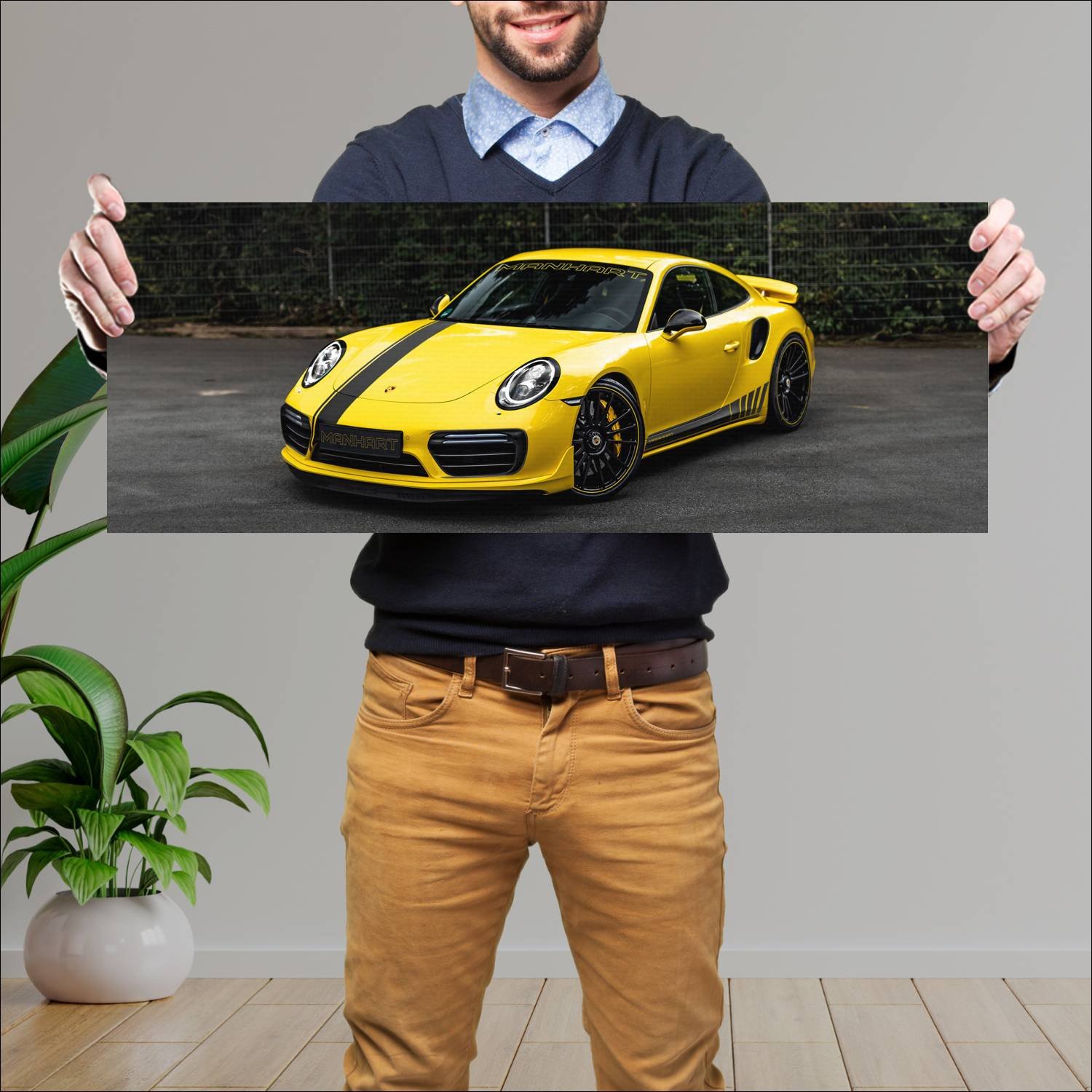 Cuadro grande 30x80cm 2020 manhart tr 850 auto 319 Porsche
