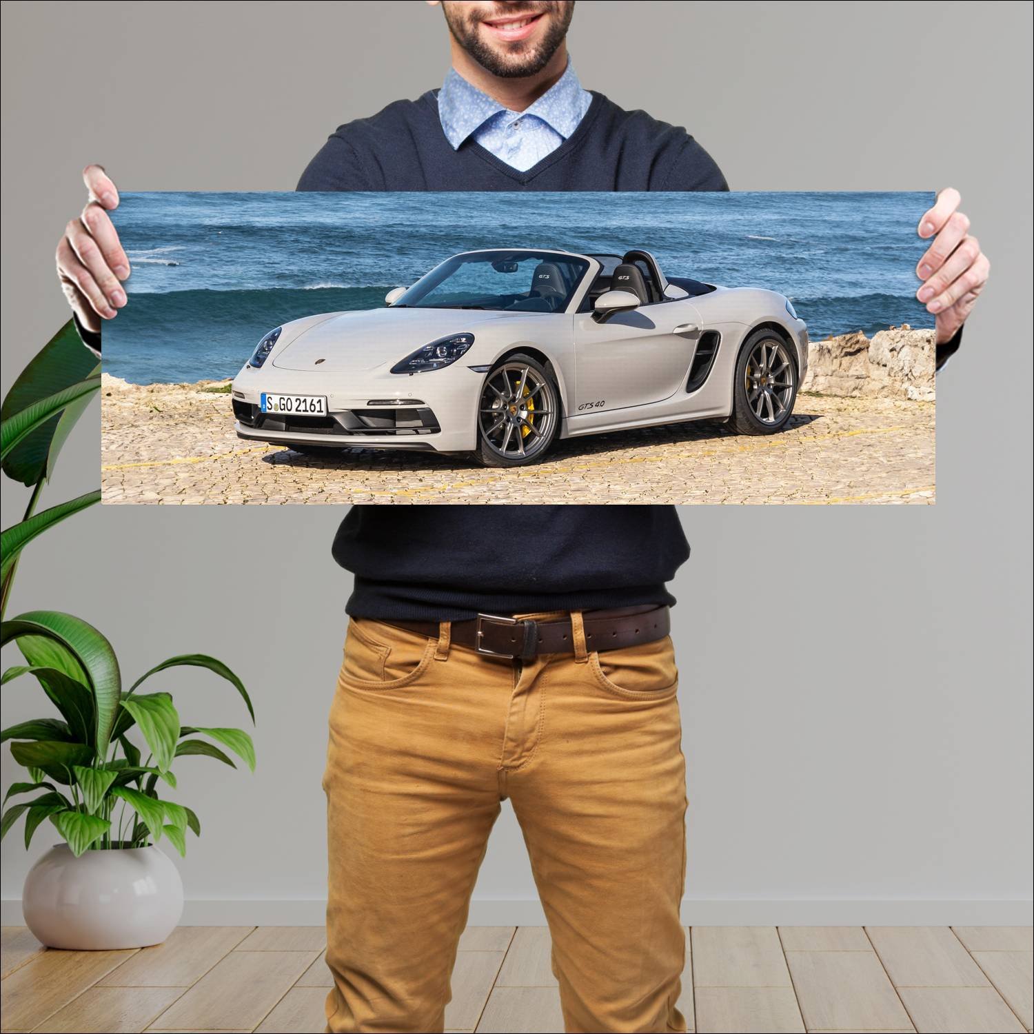 Cuadro grande 30x80cm 2020 porsche 718 boxster gts 321 Porsche