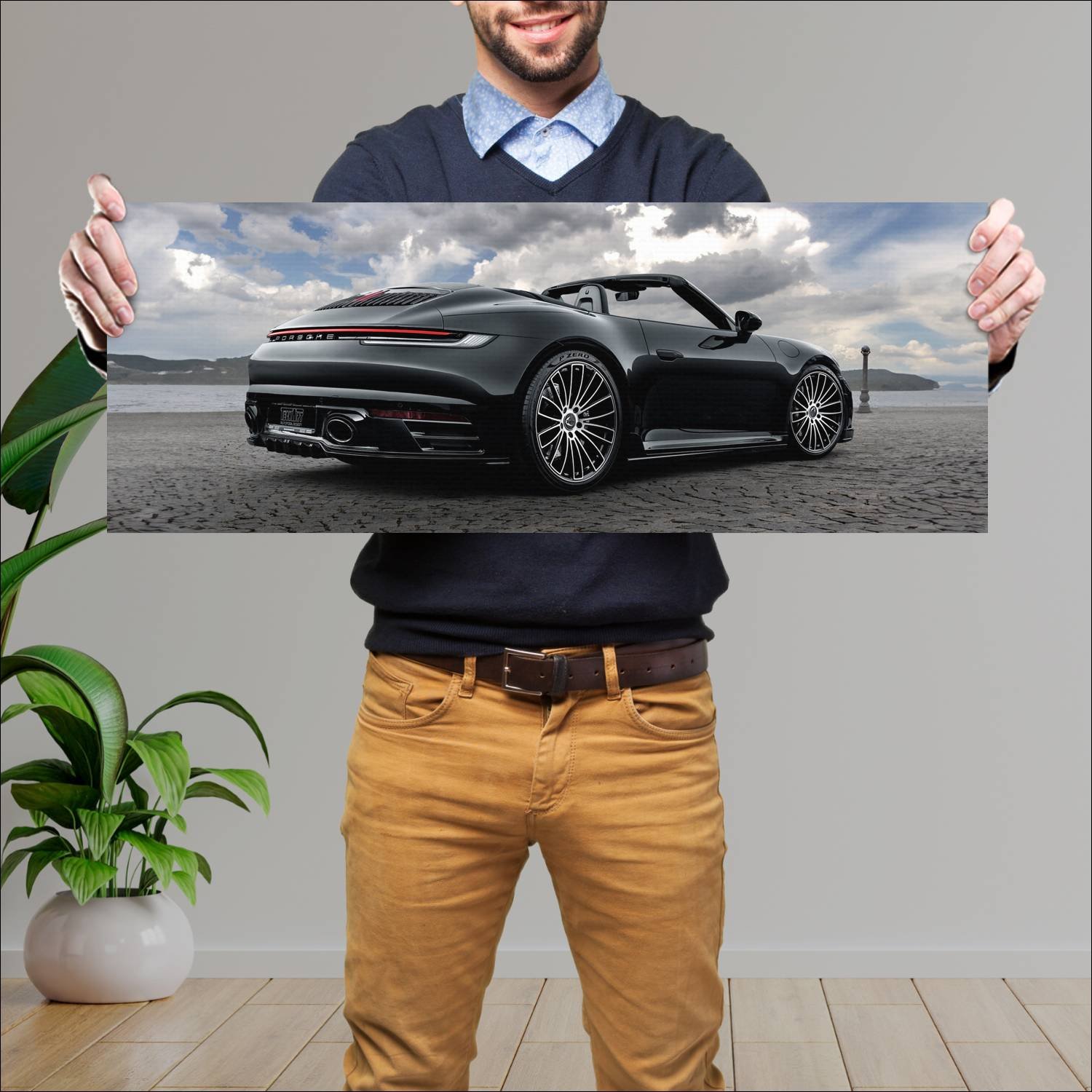 Cuadro grande 30x80cm 2020 porsche 911 carrera s c 343 Porsche
