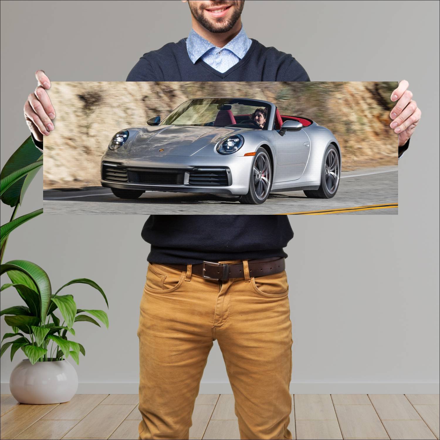 Cuadro grande 30x80cm 2020 porsche 911 carrera s c 345 Porsche