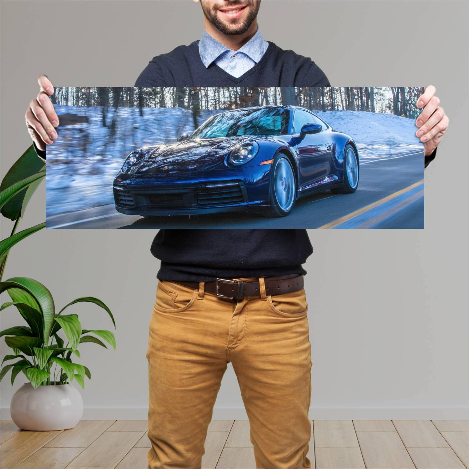 Cuadro grande 30x80cm 2020 porsche 911 carrera s u 346 Porsche