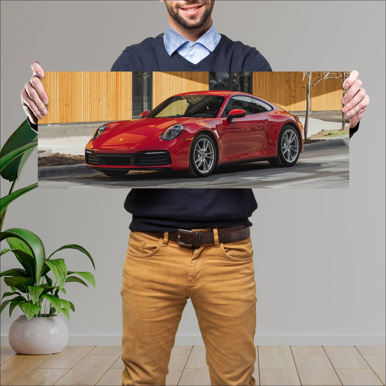 Cuadro grande 30x80cm 2020 porsche 911 carrera us 347 Porsche