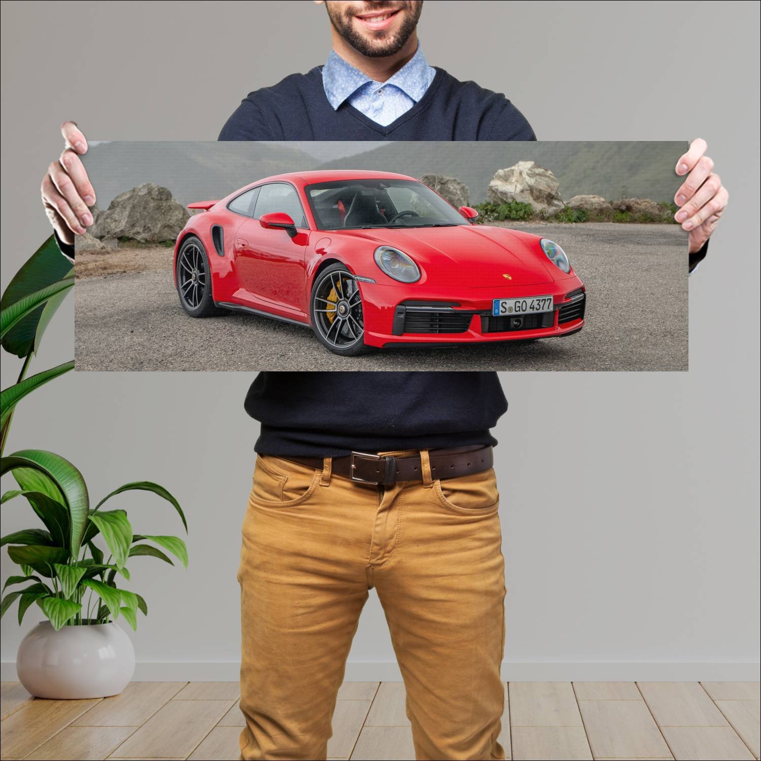 Cuadro grande 30x80cm 2020 porsche 911 turbo s 985 364 Porsche
