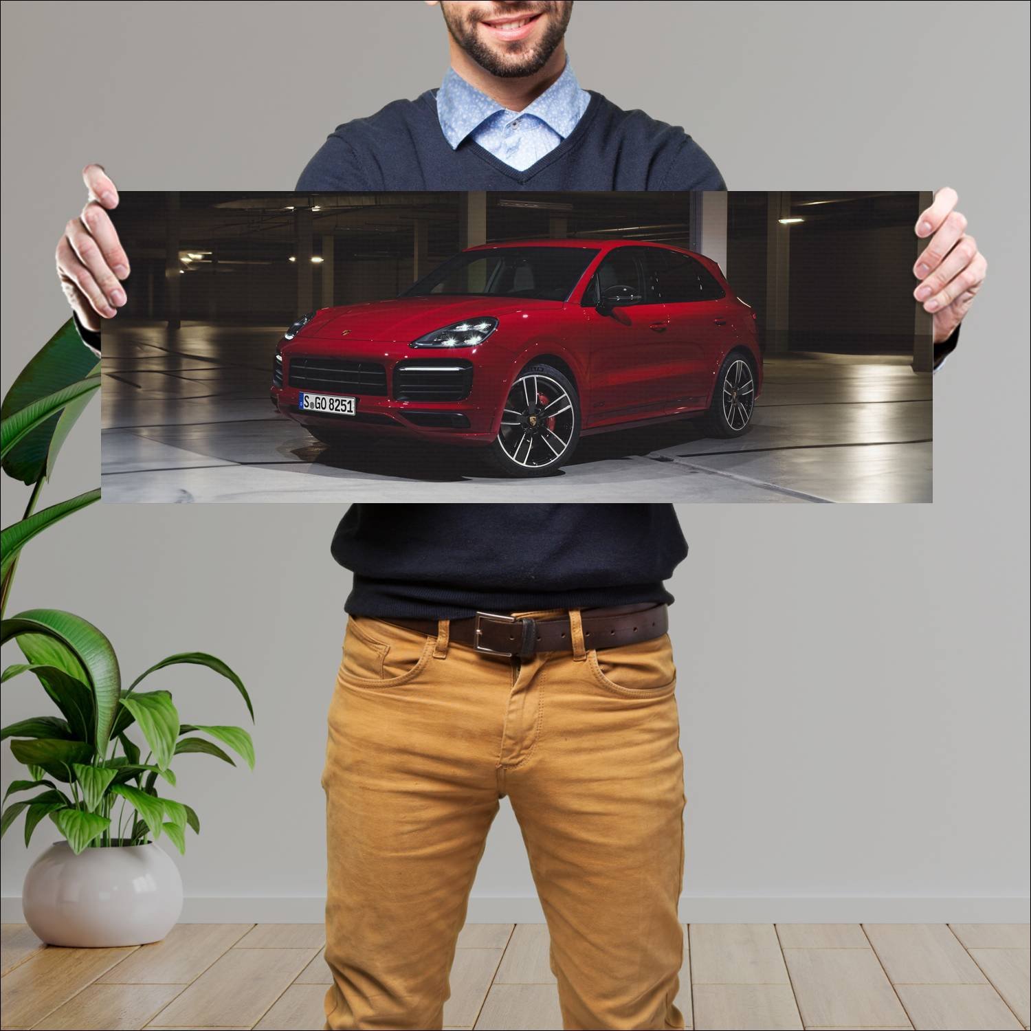 Cuadro grande 30x80cm 2020 porsche cayenne gts 994 376 Porsche