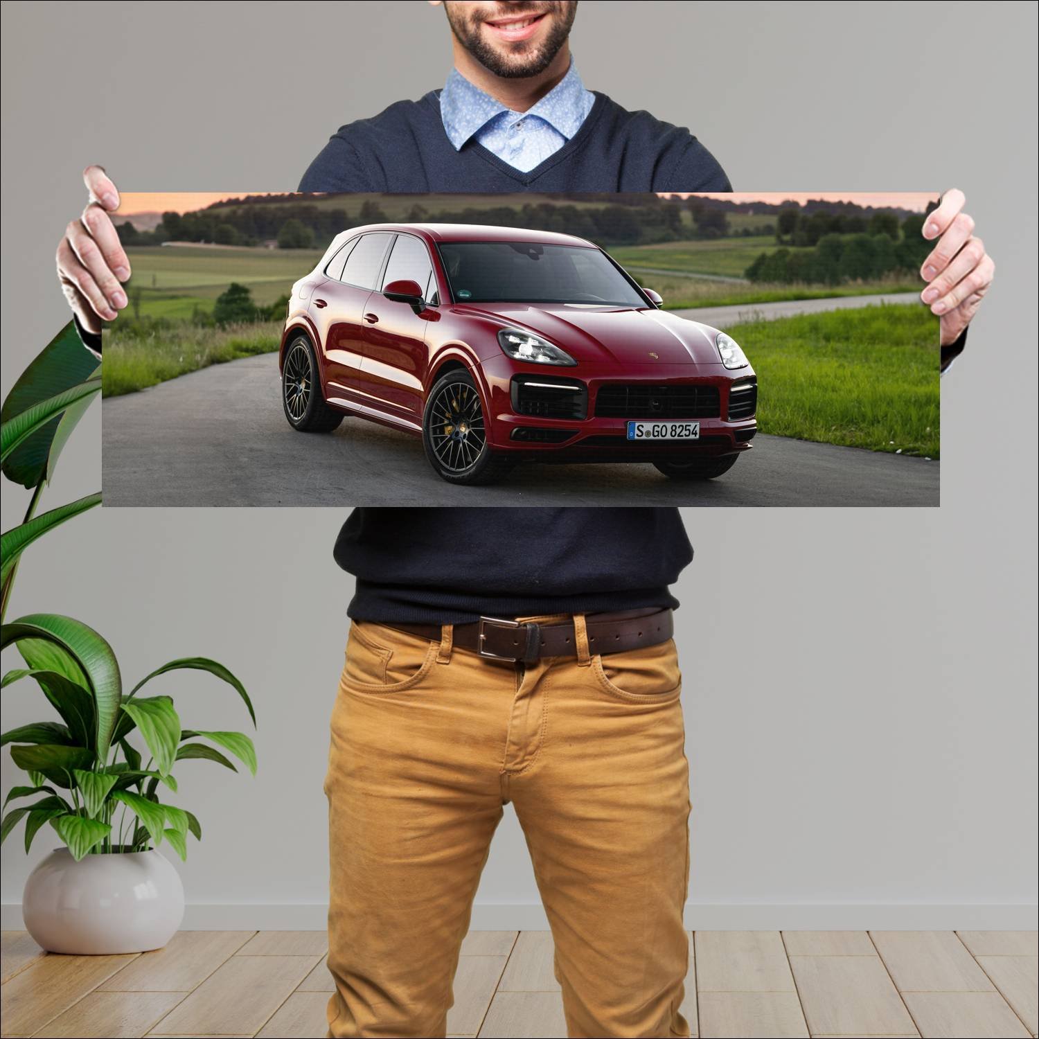 Cuadro grande 30x80cm 2020 porsche cayenne gts 996 378 Porsche