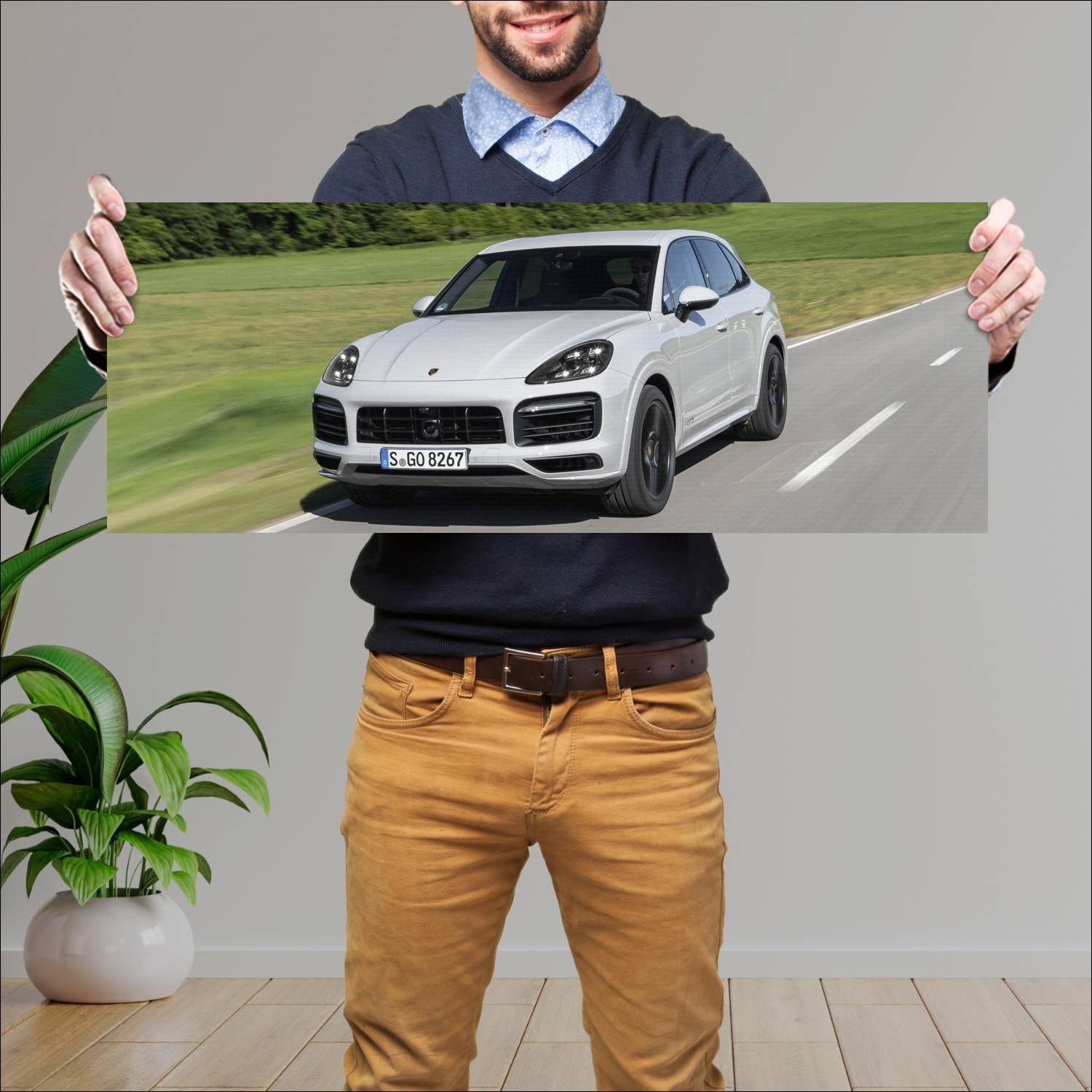 Cuadro grande 30x80cm 2020 porsche cayenne gts 996 379 Porsche