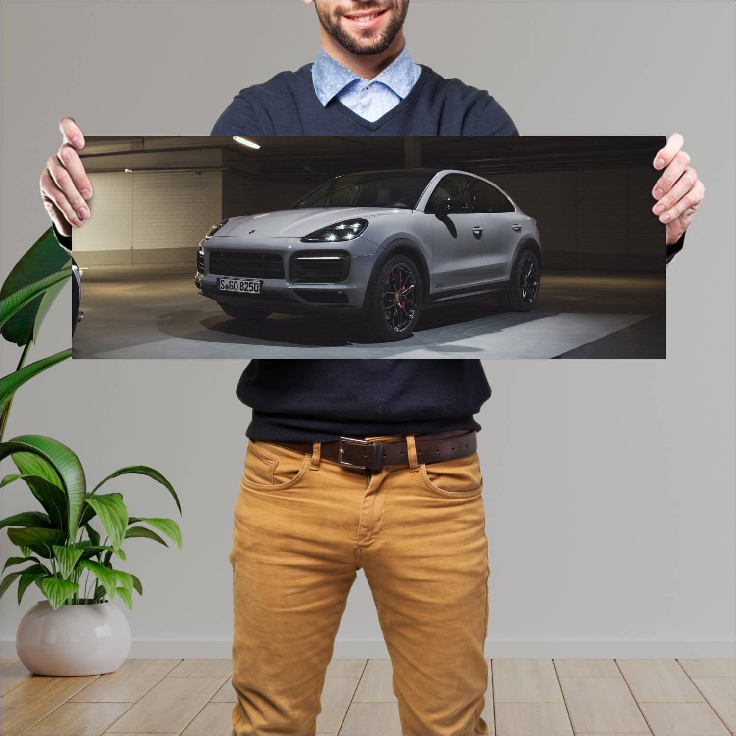 Cuadro grande 30x80cm 2020 porsche cayenne gts cou 381 Porsche