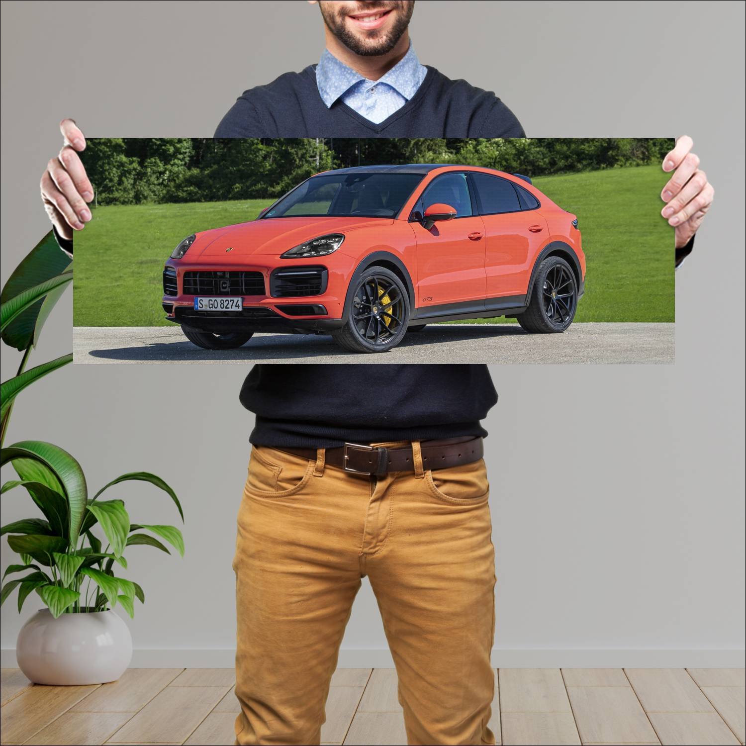Cuadro grande 30x80cm 2020 porsche cayenne gts cou 382 Porsche