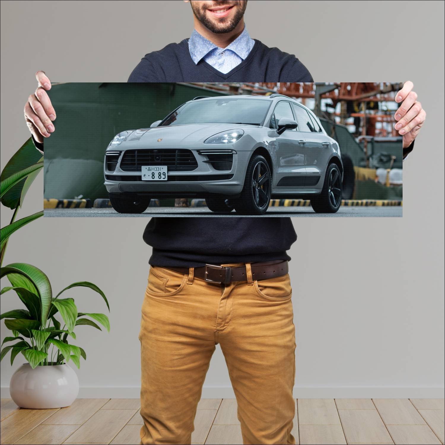 Cuadro grande 30x80cm 2020 porsche macan turbo jp 395 Porsche