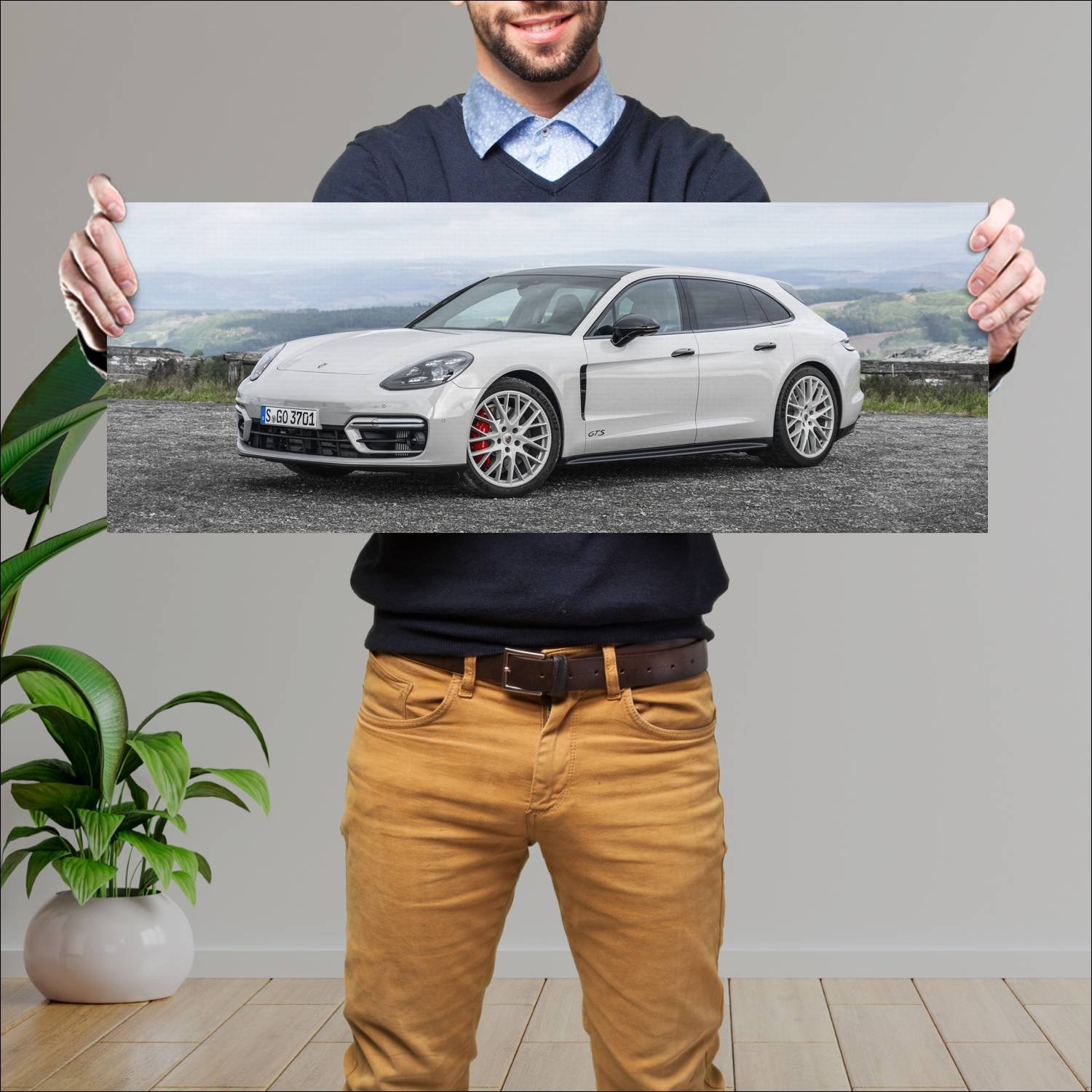 Cuadro grande 30x80cm 2020 porsche panamera gts sp 403 Porsche