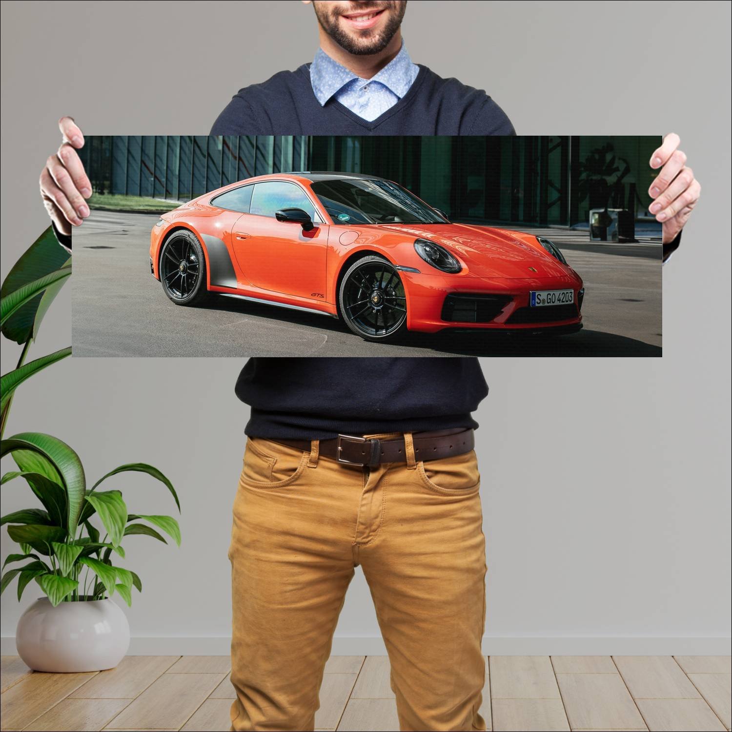 Cuadro grande 30x80cm 2021 porsche 911 carrera gts 442 Porsche