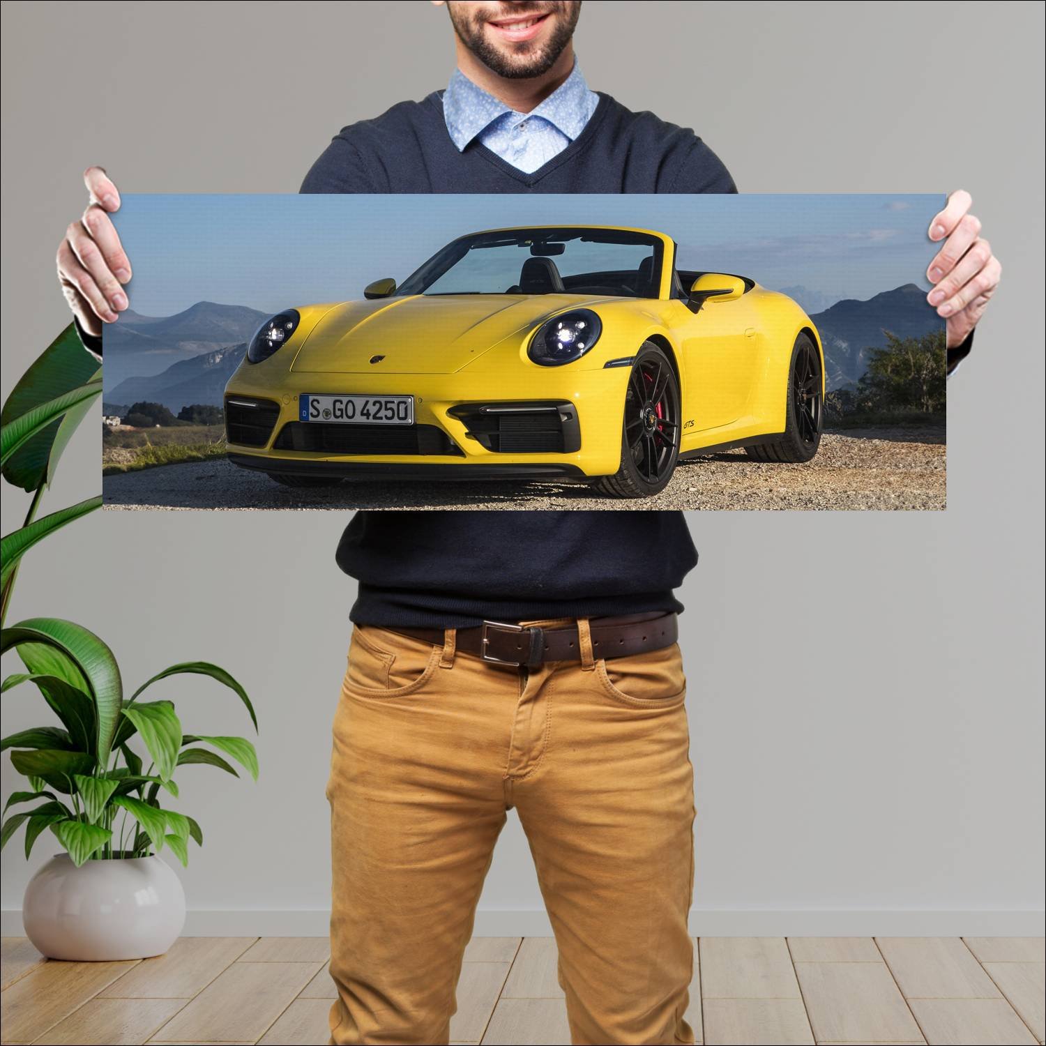 Cuadro grande 30x80cm 2021 porsche 911 carrera gts 444 Porsche