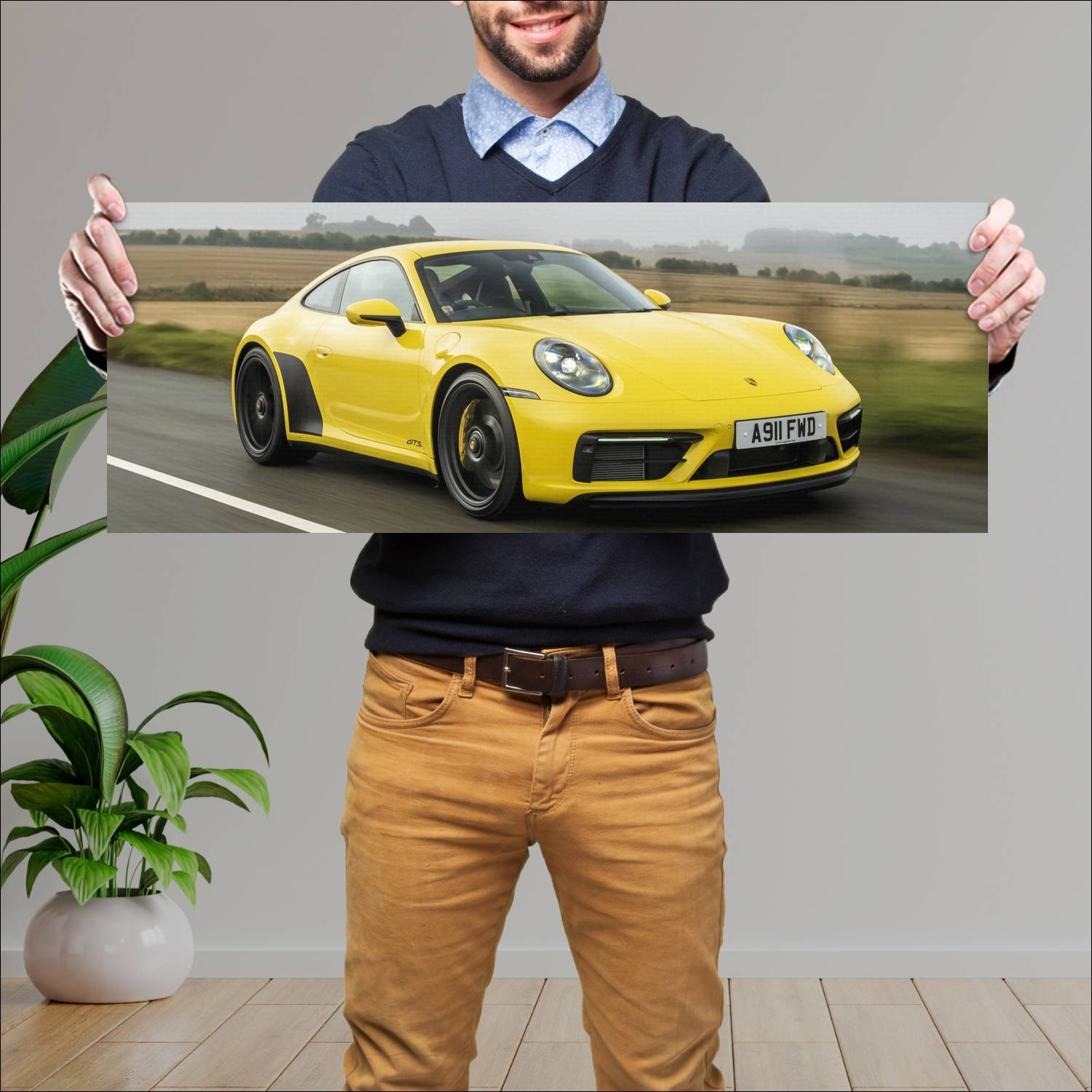 Cuadro grande 30x80cm 2021 porsche 911 carrera gts 446 Porsche
