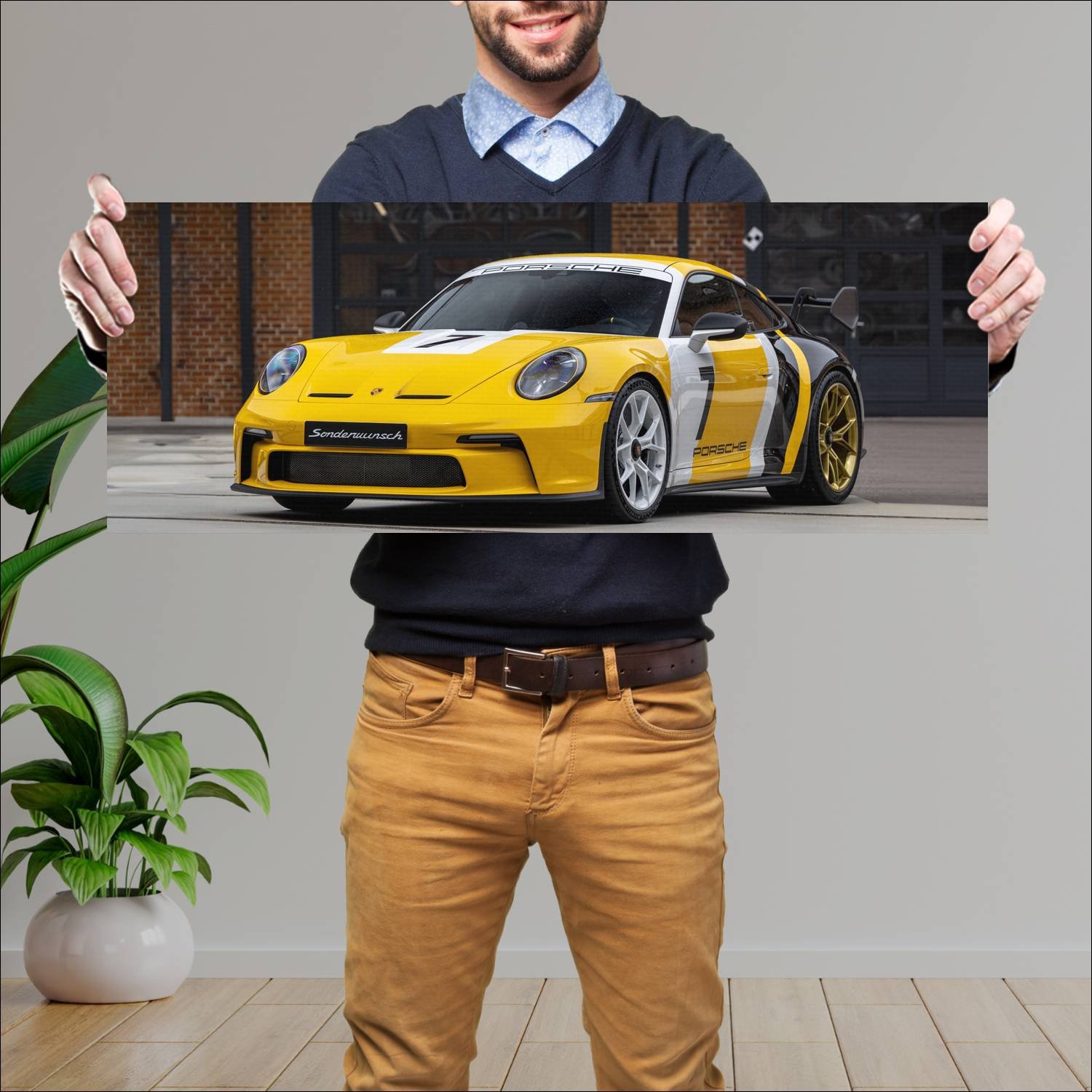 Cuadro grande 30x80cm 2021 porsche 911 gt3 956 le 451 Porsche