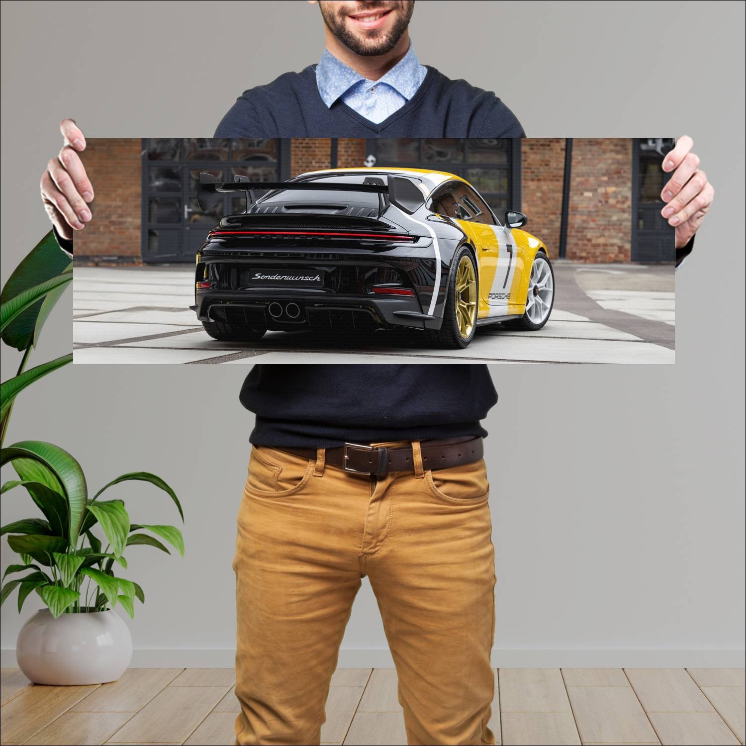 Cuadro grande 30x80cm 2021 porsche 911 gt3 956 le 452 Porsche