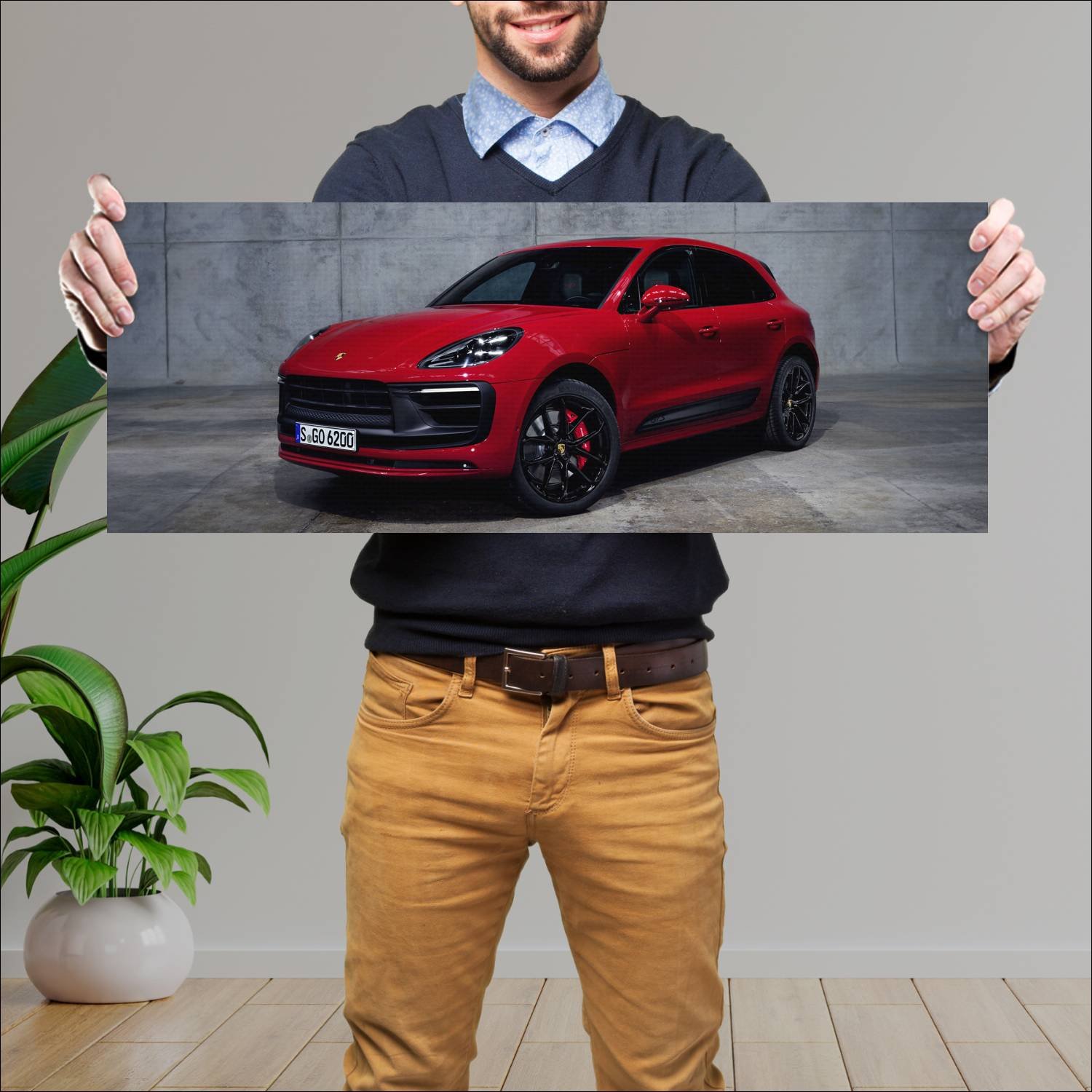 Cuadro grande 30x80cm 2021 porsche macan gts auto 474 Porsche